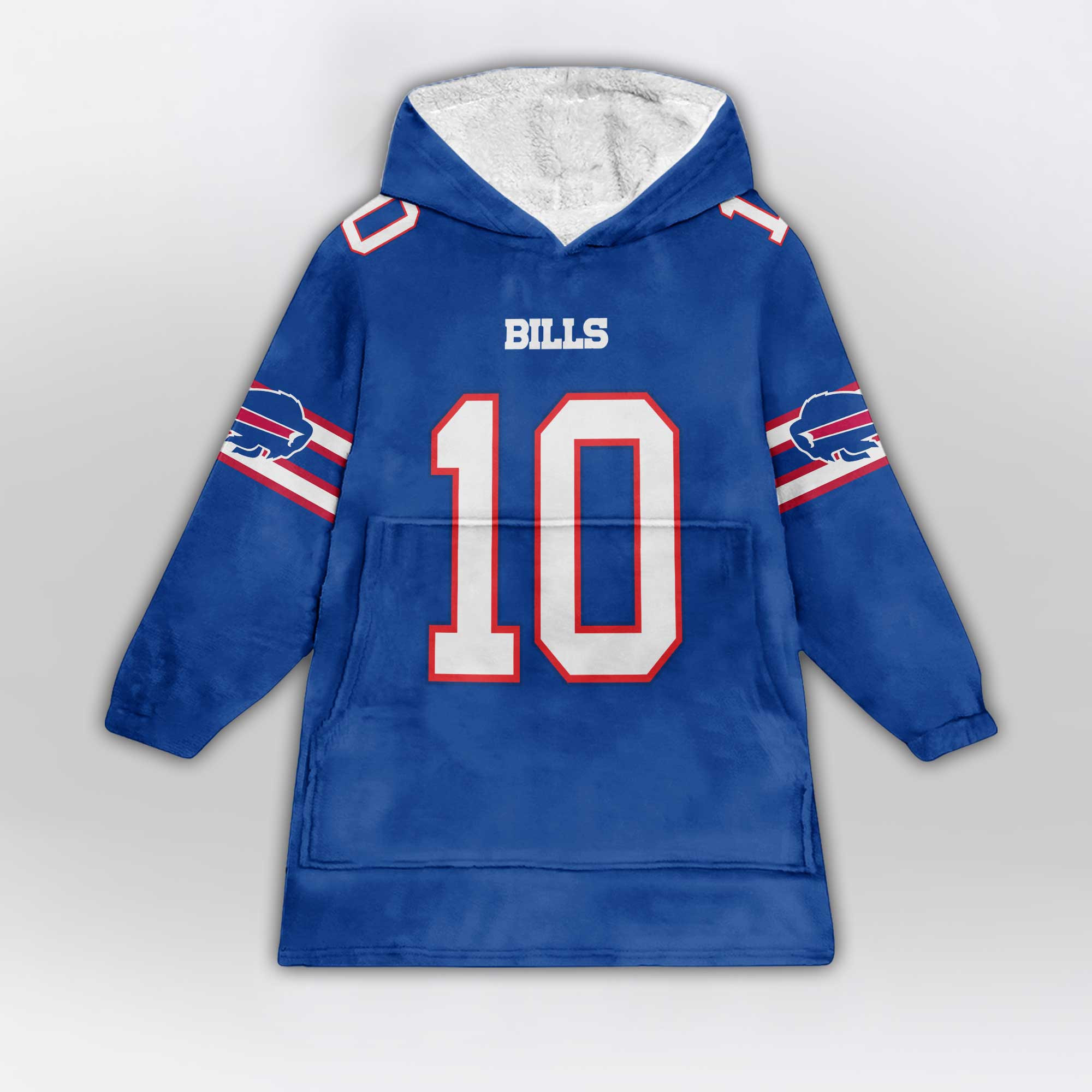 Kid 10 Buffalo Football Unisex Blanket Hoodie
