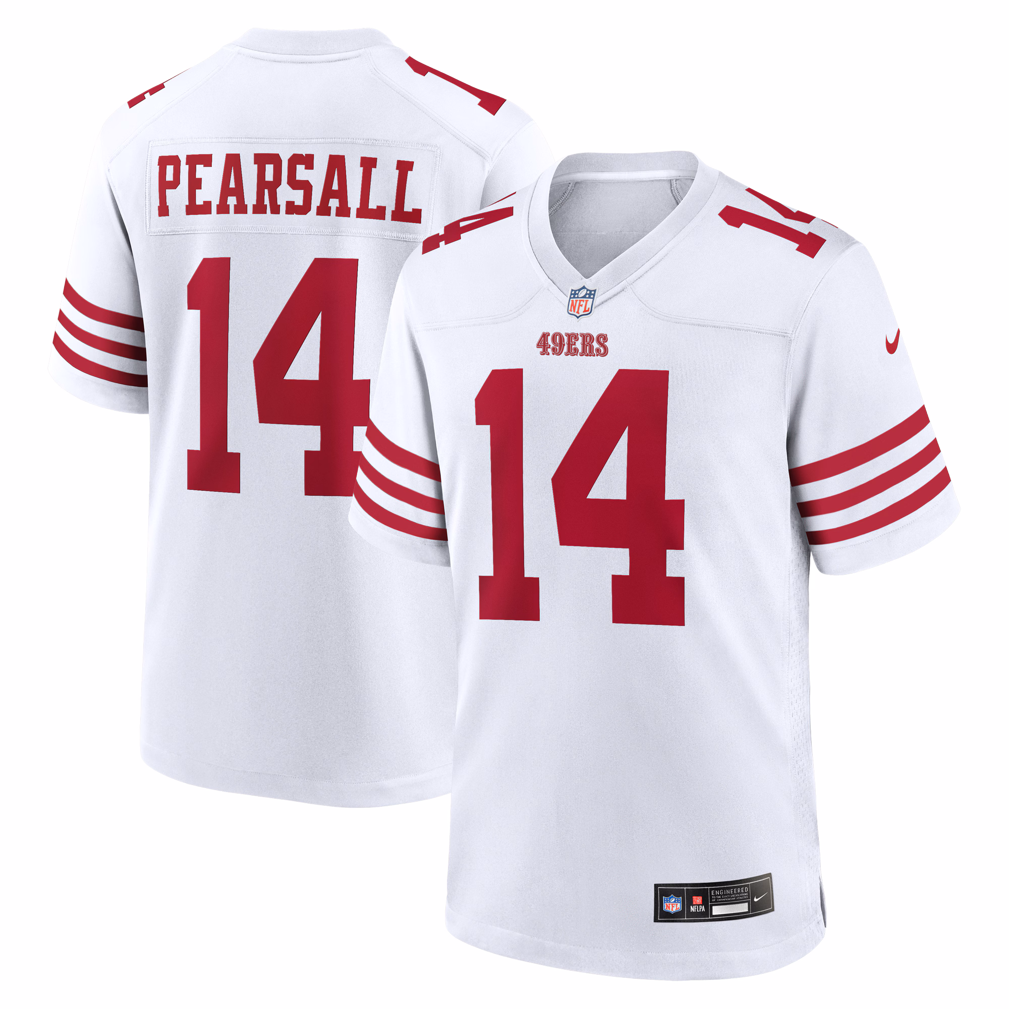 Ricky Pearsall San Francisco 49ers White Game Jersey -  White