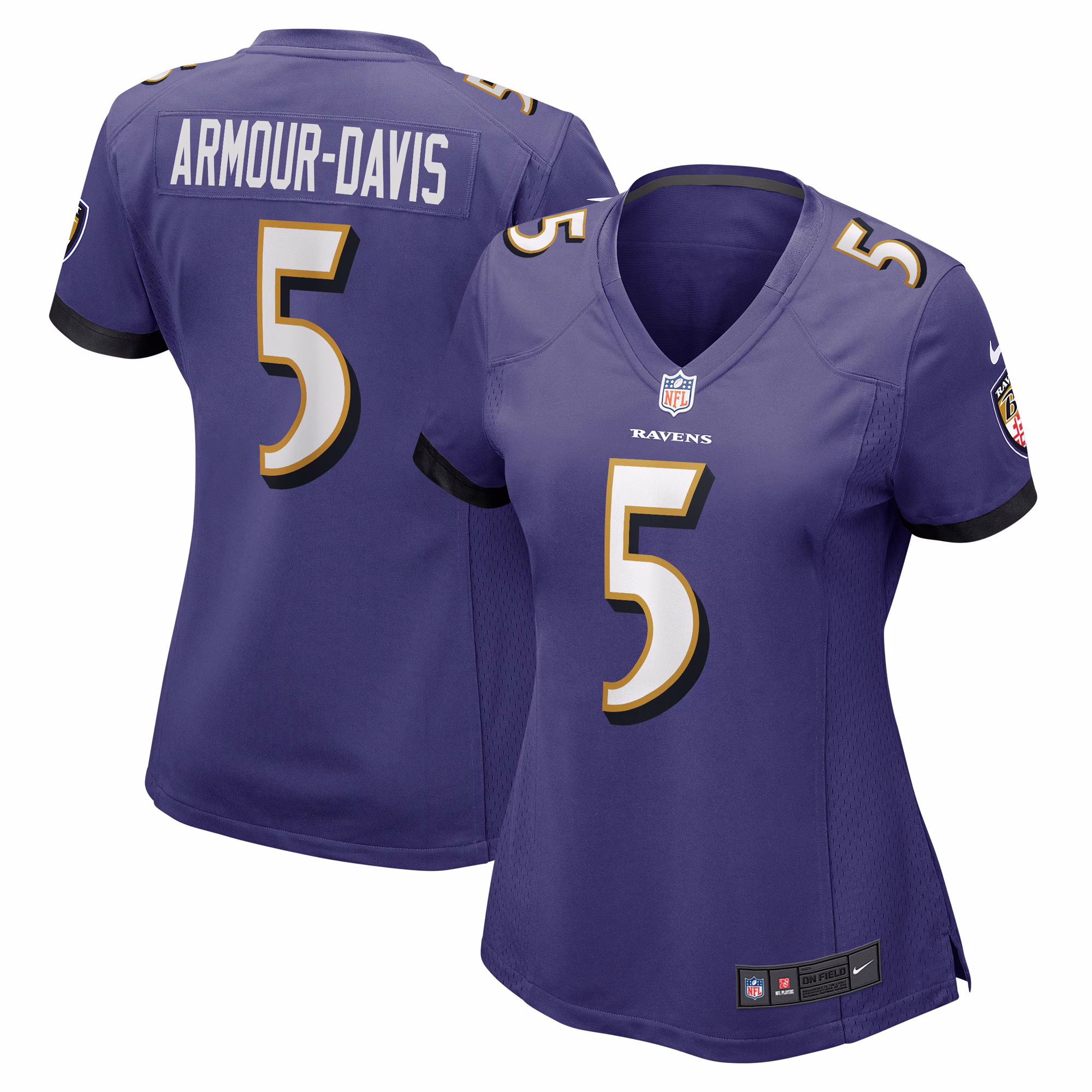 Jalyn Armour-Davis Baltimore Ravens Women's Game Player Jersey - Purple
