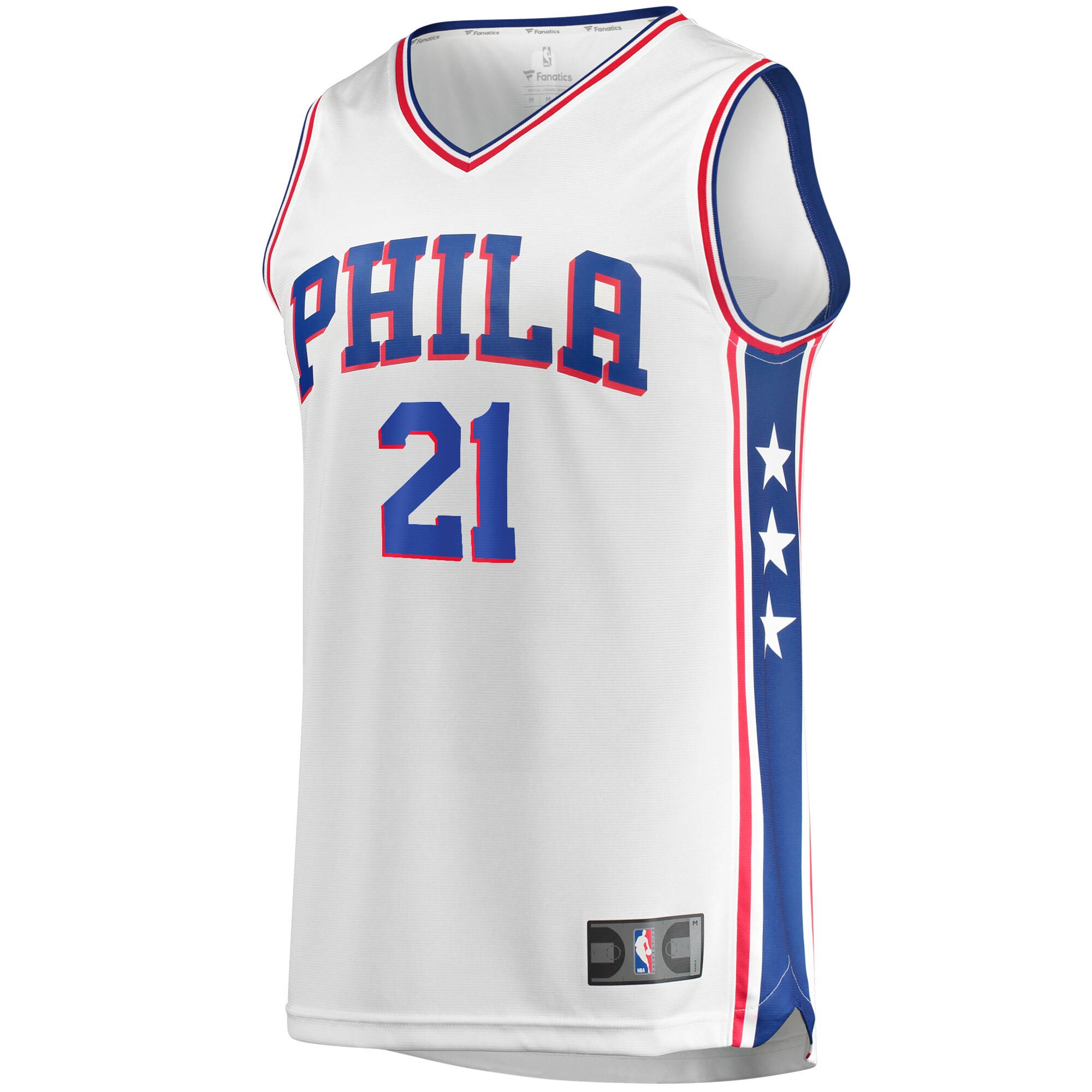 Joel Embiid Philadelphia 76ers  Replica Jersey - Association Edition - White