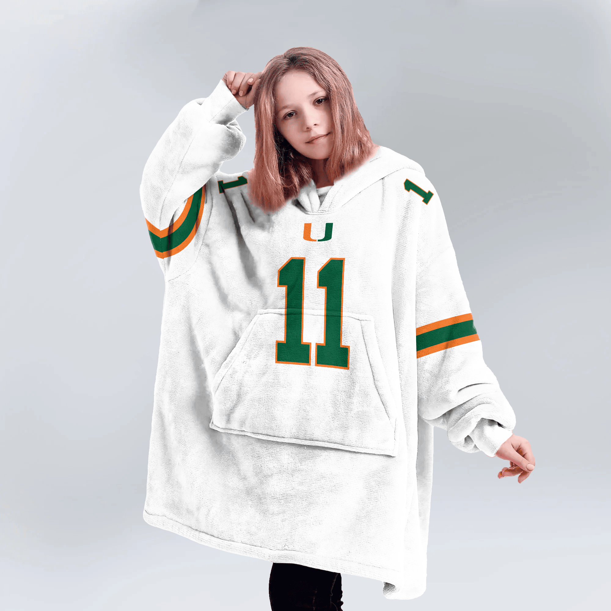 Kid C.B 11 Miami Football Unisex Blanket Hoodie