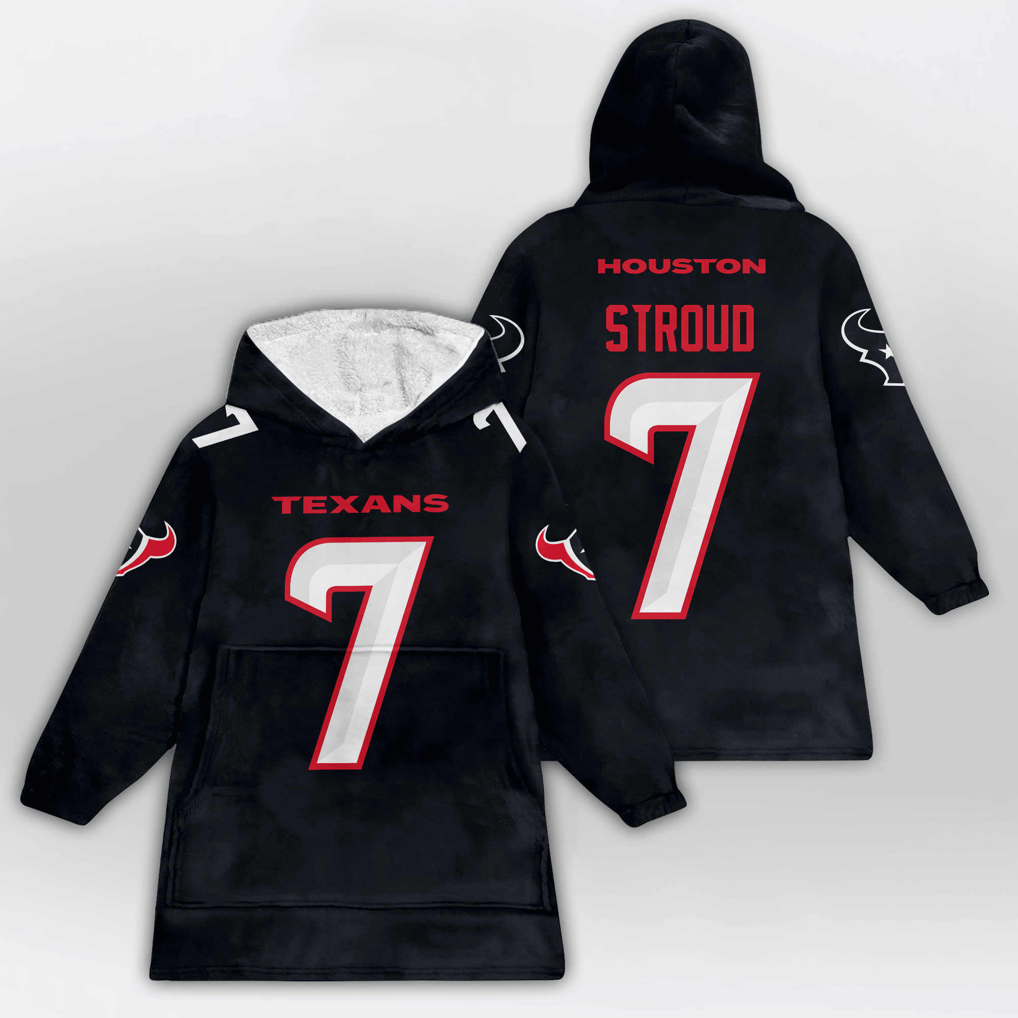 Kid C.J.S 7 Houston Football Unisex Blanket Hoodie
