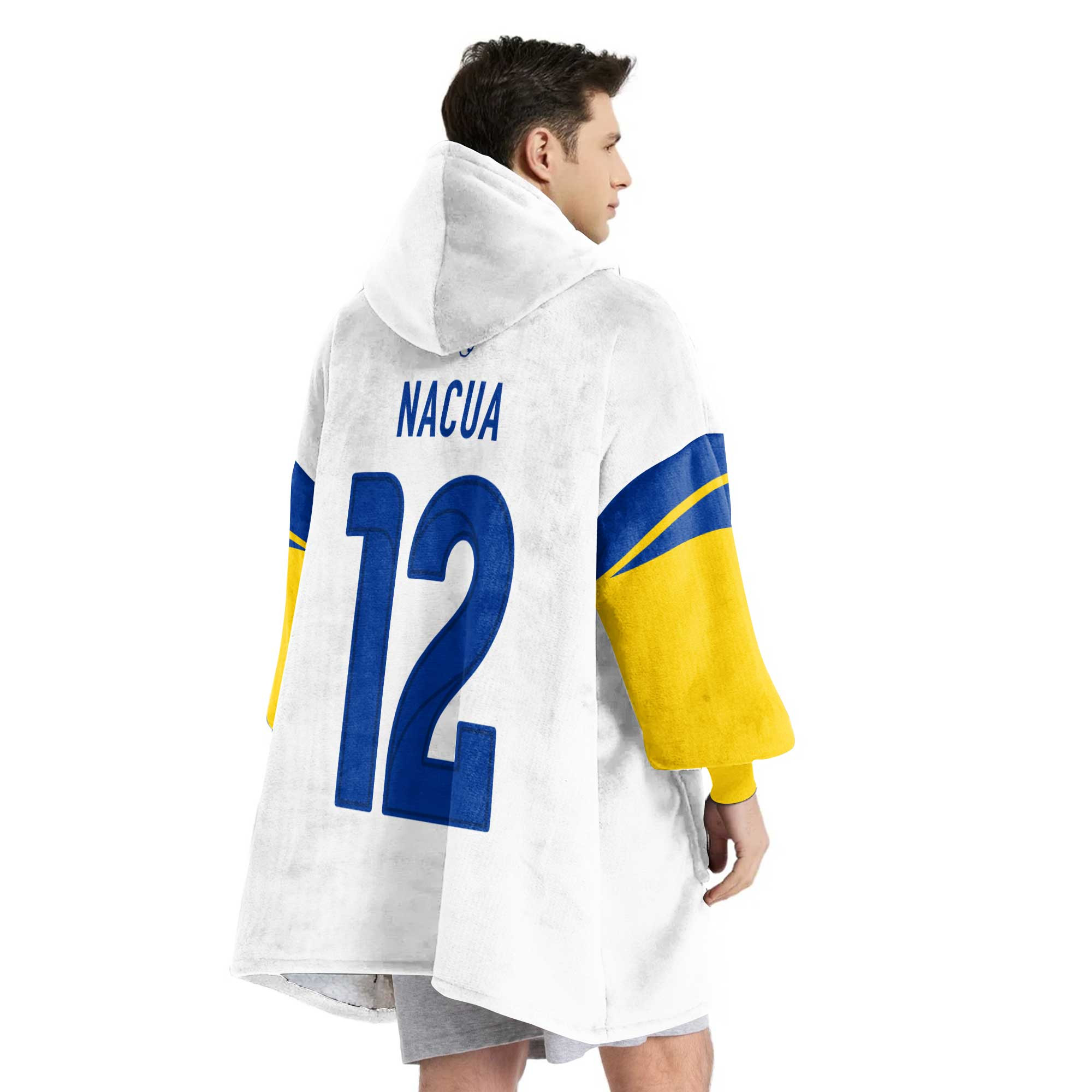 Adult P.N 12 Los Angeles R Football Unisex Blanket Hoodie