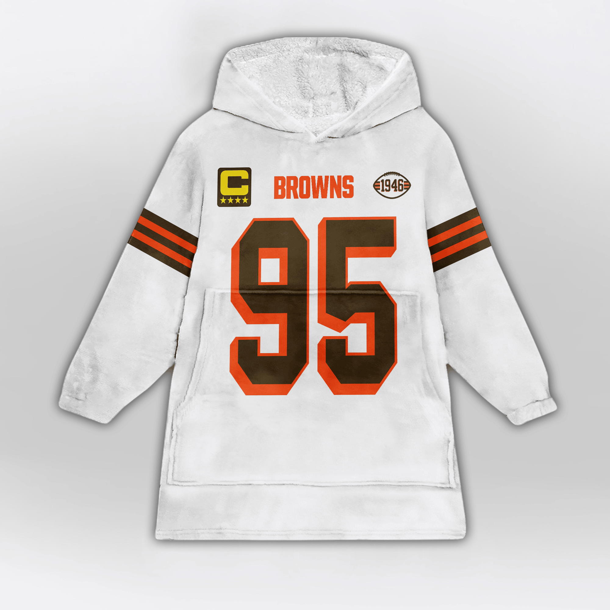Kid M.G 95 Captain Cleveland Football Unisex Blanket Hoodie