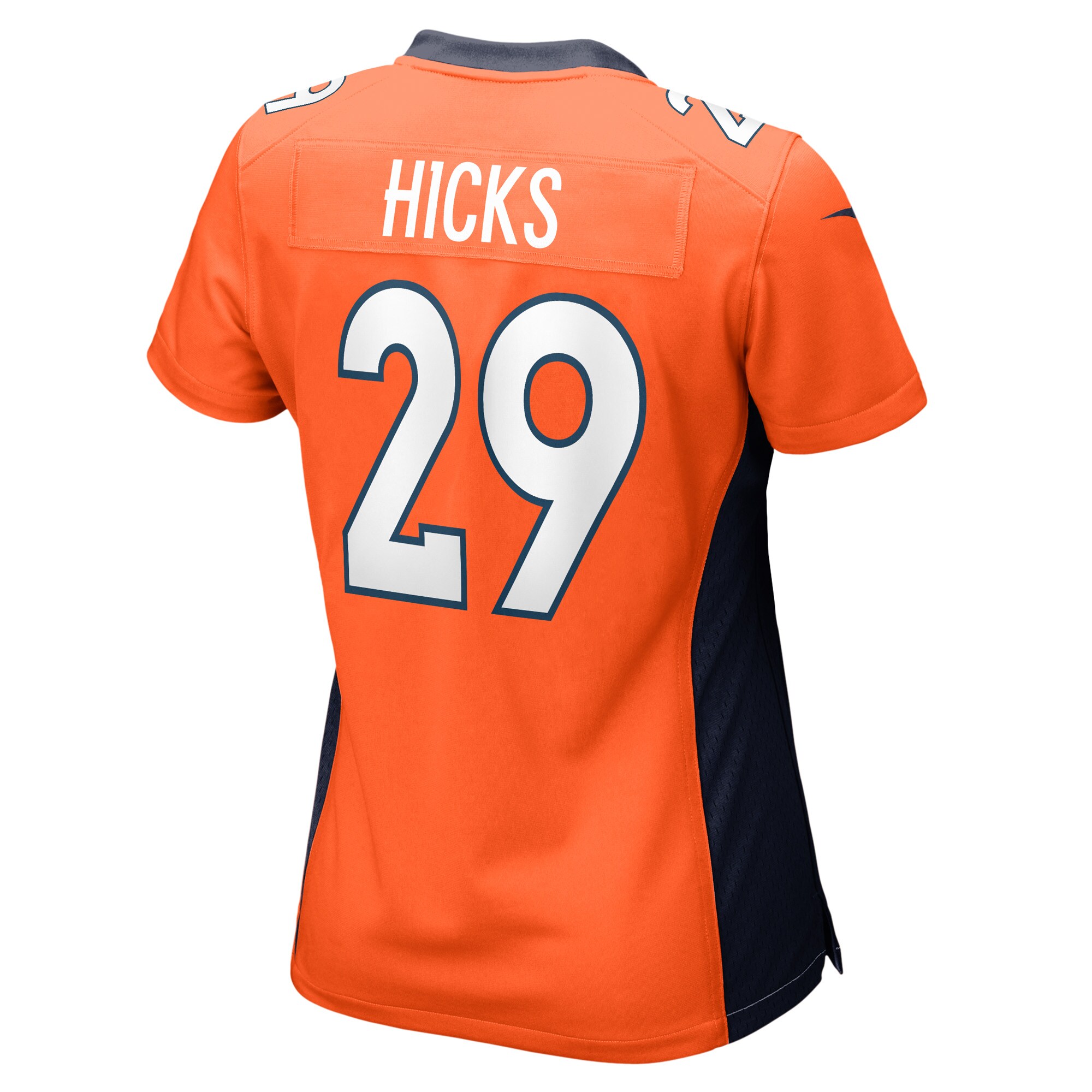 Faion Hicks Denver Broncos  Women's Game Player Jersey - Orange