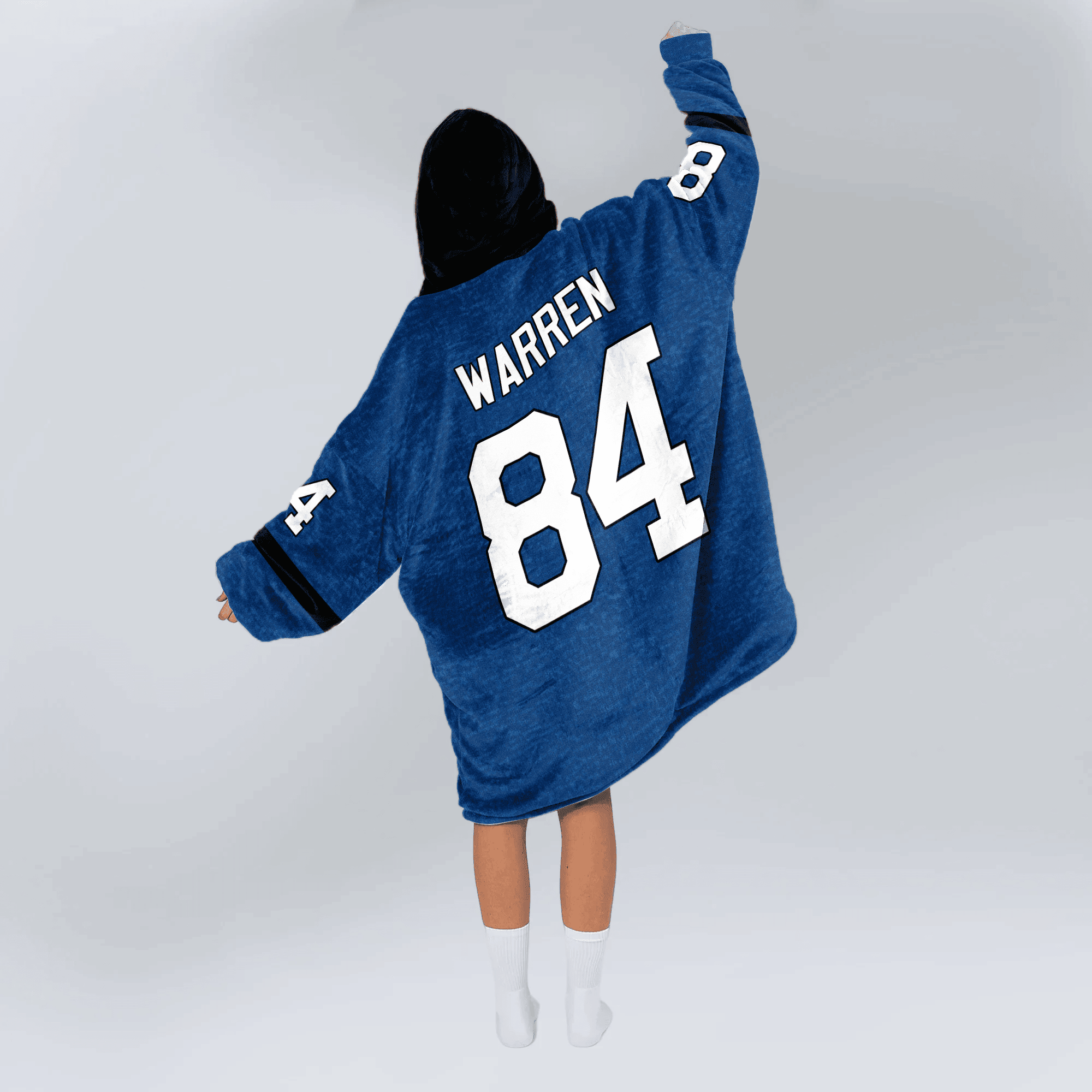 Adult 84 Indianapolis Football Unisex Blanket Hoodie