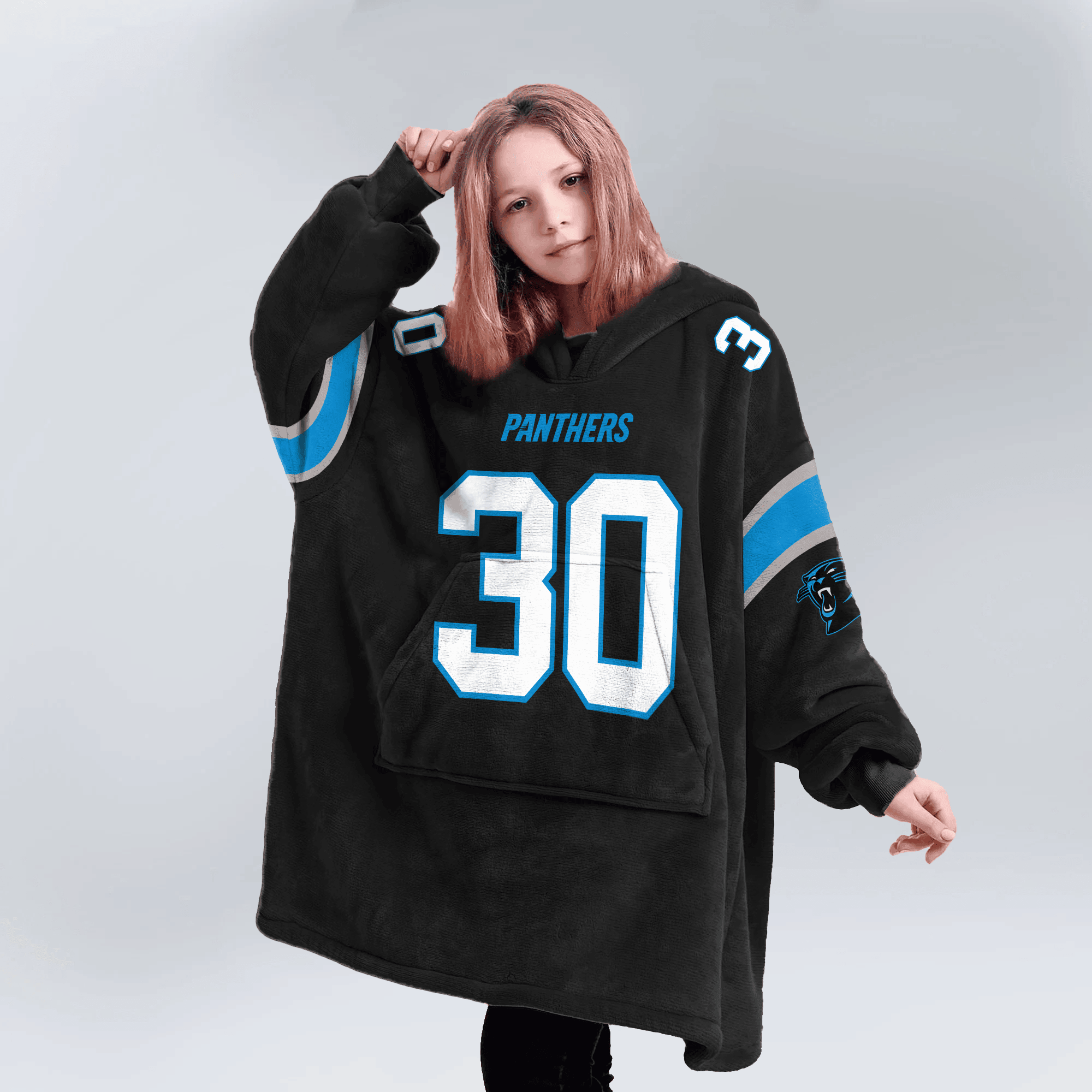 Kid 30 Carolina Football Unisex Blanket Hoodie
