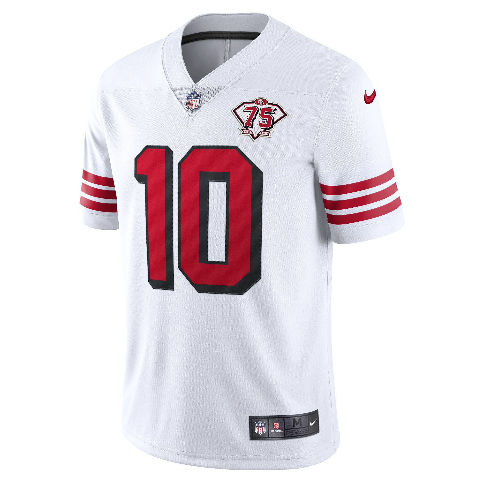 Jimmy Garoppolo San Francisco 49ers  75th Anniversary 2nd Alternate Vapor Limited Jersey - White