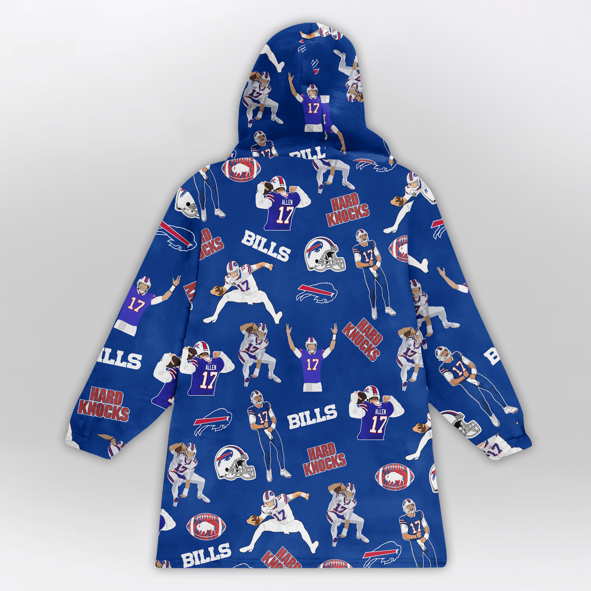 J.A 17 Buffalo Football Full Patterns Unisex Blanket Hoodie