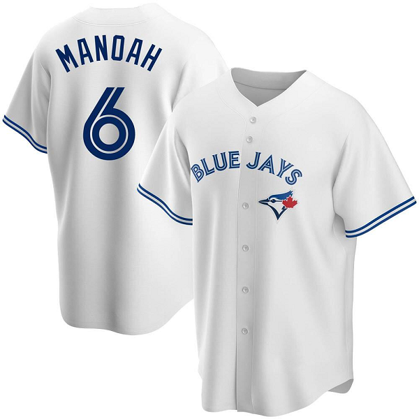 Men's Toronto Blue Jays #6 Alek Manoah  Alternate White MLB Jersey
