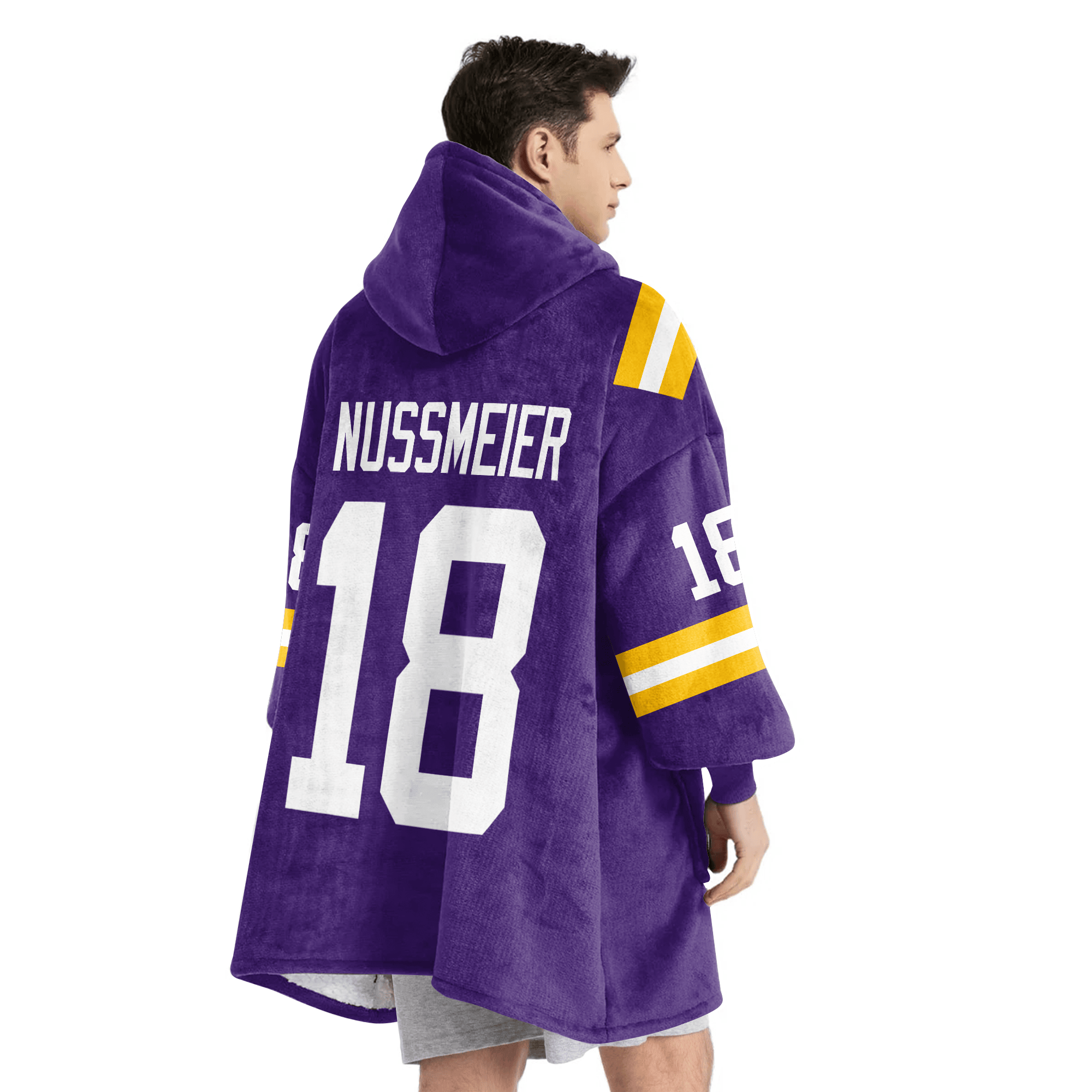 Adult G.N 18 LSU Football Unisex Blanket Hoodie