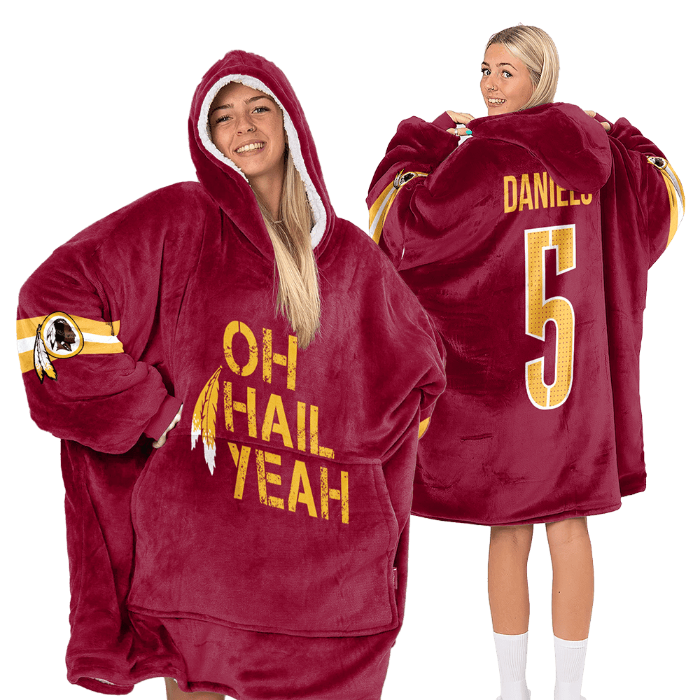 Adult J.D 5 Washington Football Unisex Blanket Hoodie