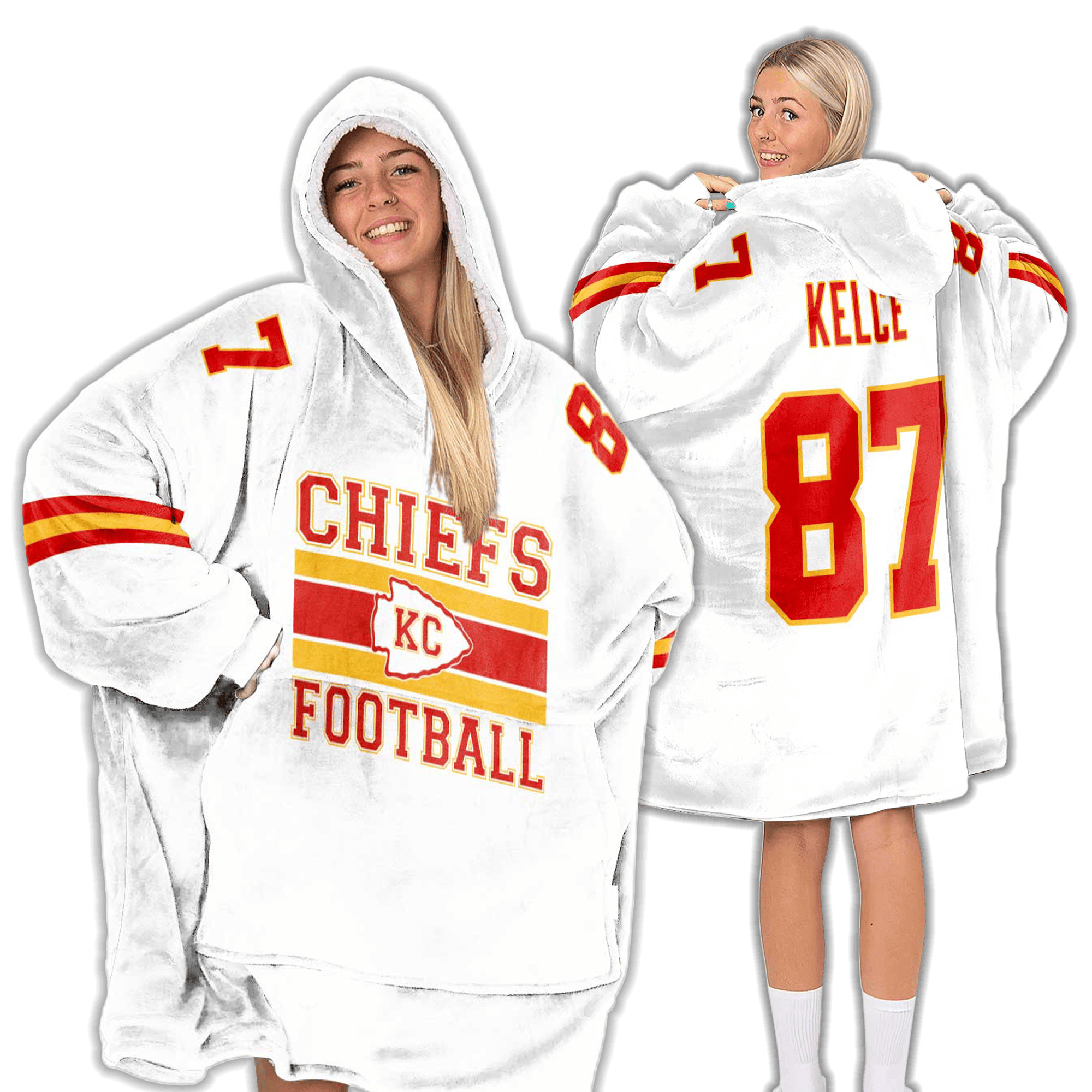 Kansas City Football Unisex Blanket Hoodie