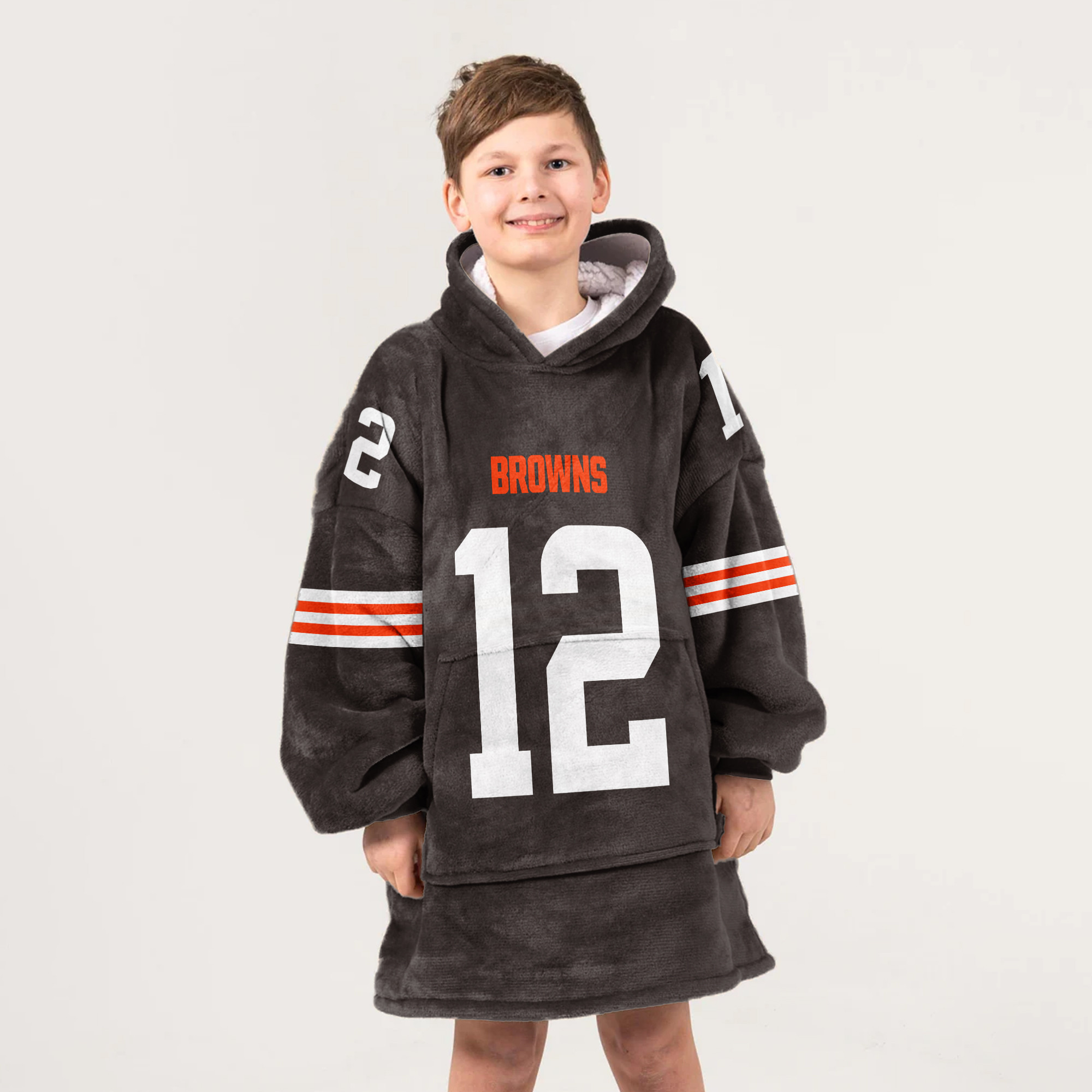 Kid S.S 12 Cleveland Football Unisex Blanket Hoodie