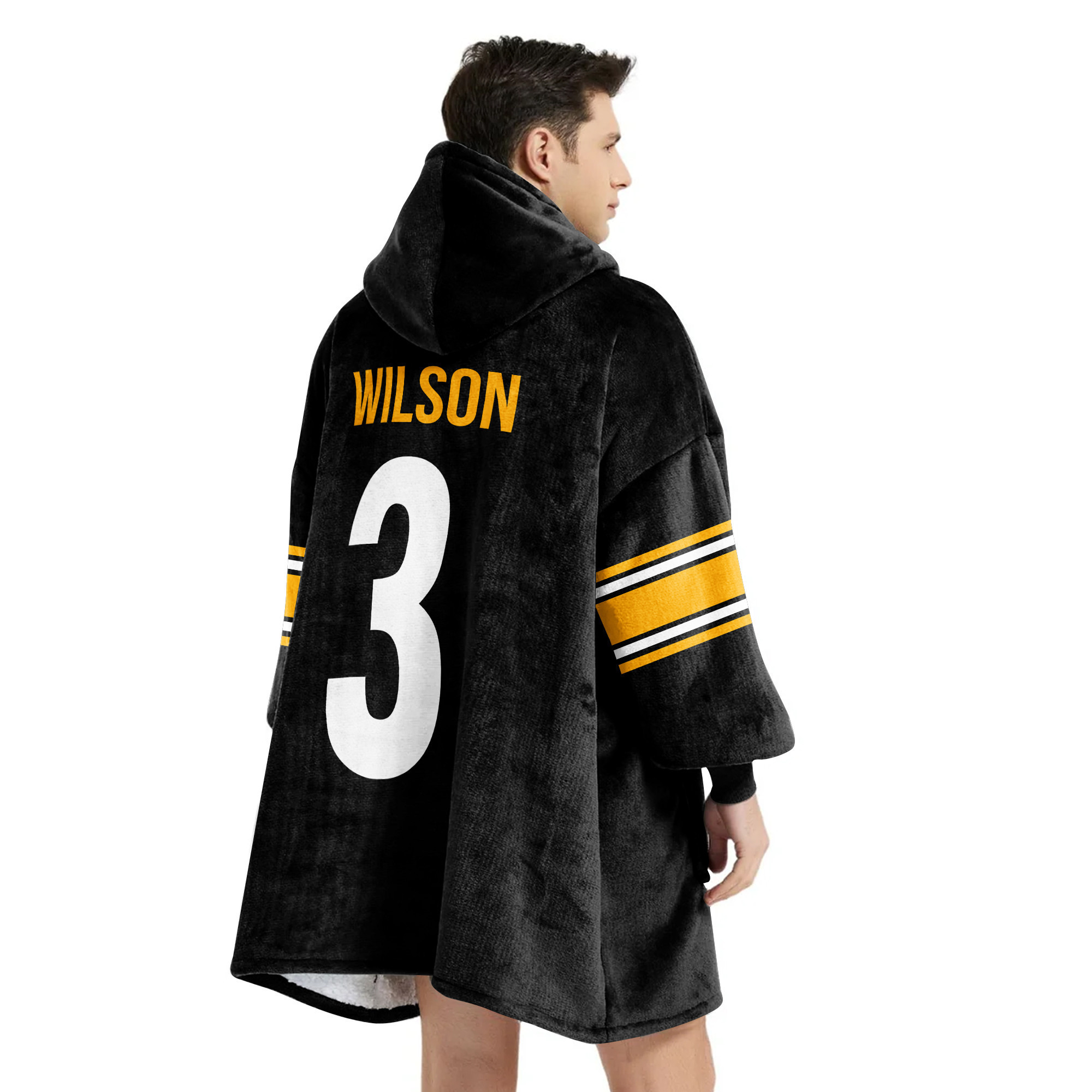 Adult R.W 3 Pittsburgh Football Unisex Blanket Hoodie