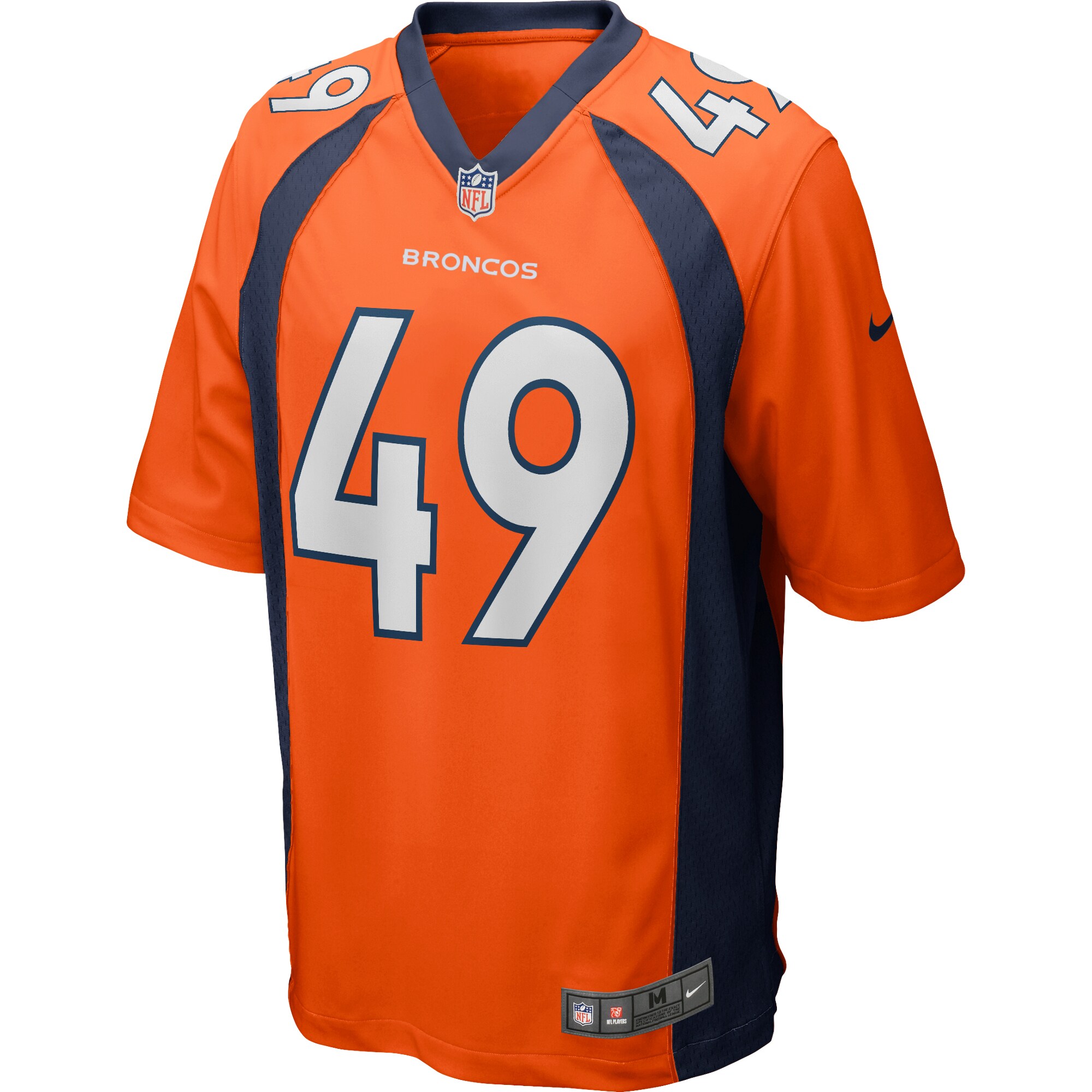 Dennis Smith Denver Broncos Game Retired Player Jersey - Orange