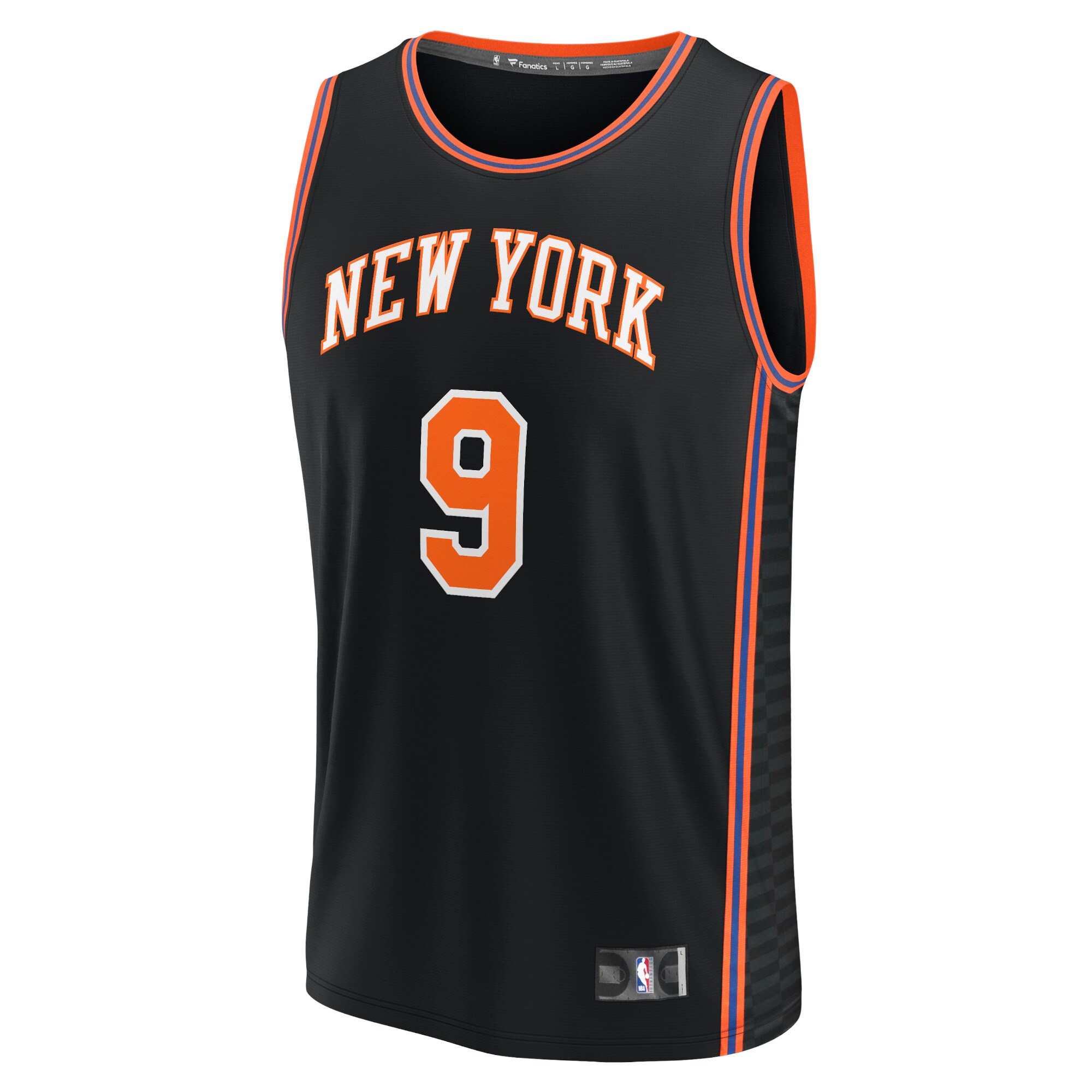 RJ Barrett New York Knicks  2021/22 Fast Break Replica Jersey - City Edition - Black
