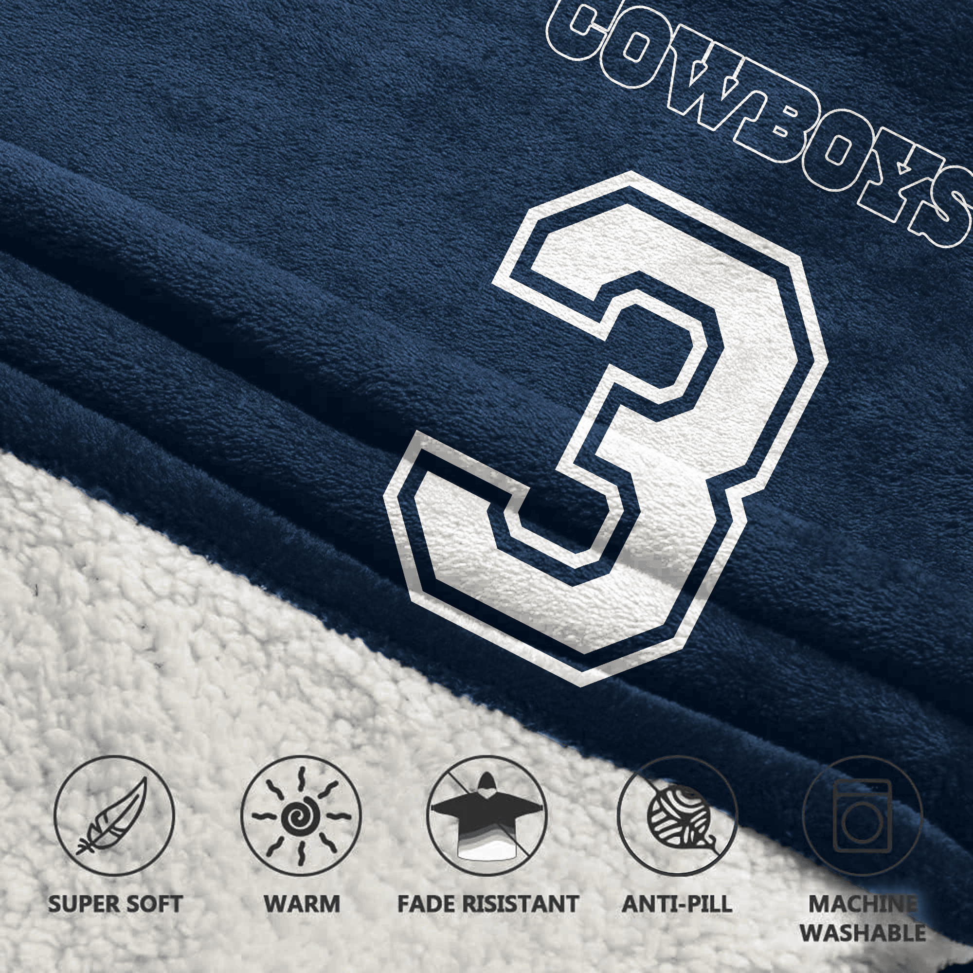 Adult G.P 3 Dalllas Football Unisex Blanket Hoodie