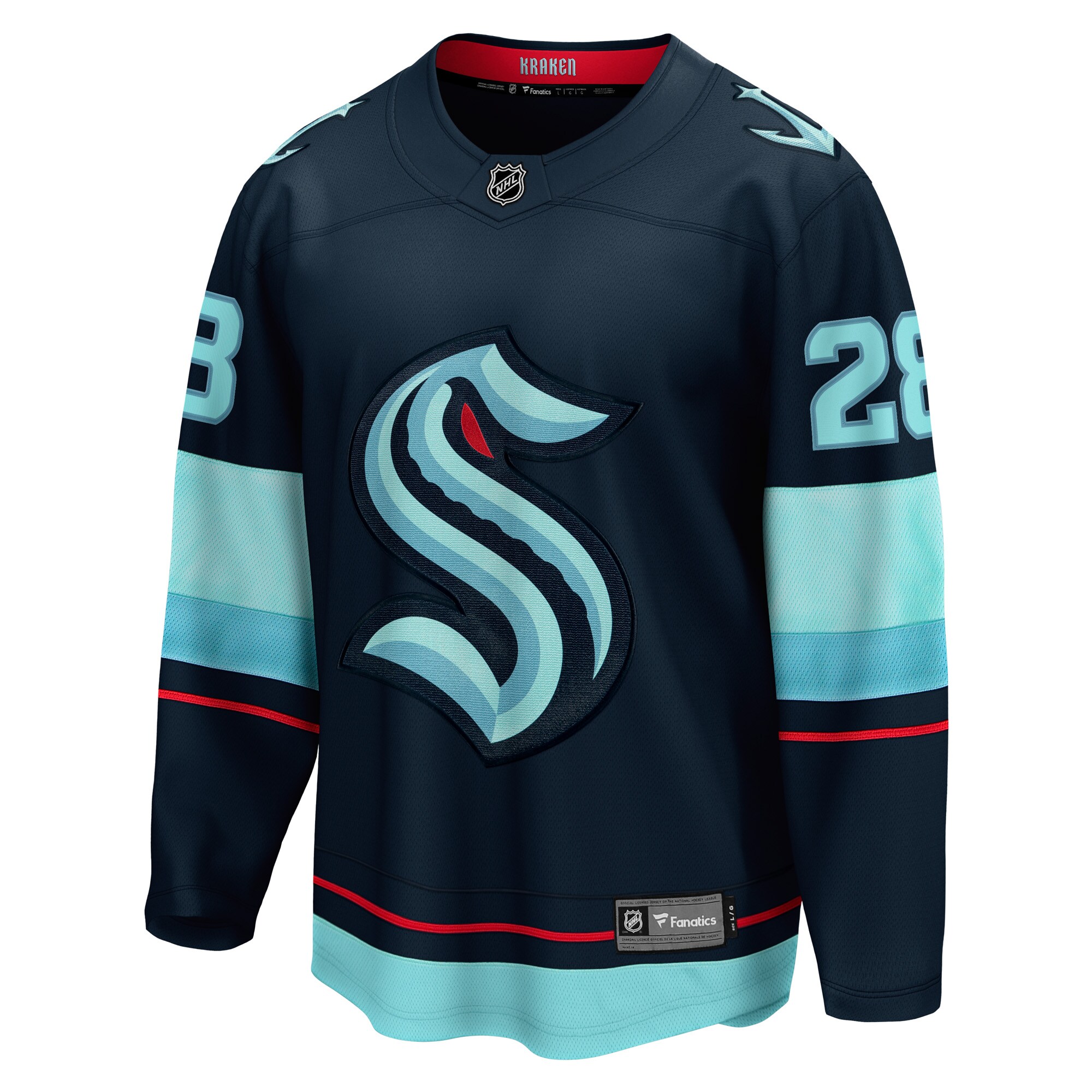 Carson Soucy Seattle Kraken Home Breakaway Player Jersey - Deep Sea Blue