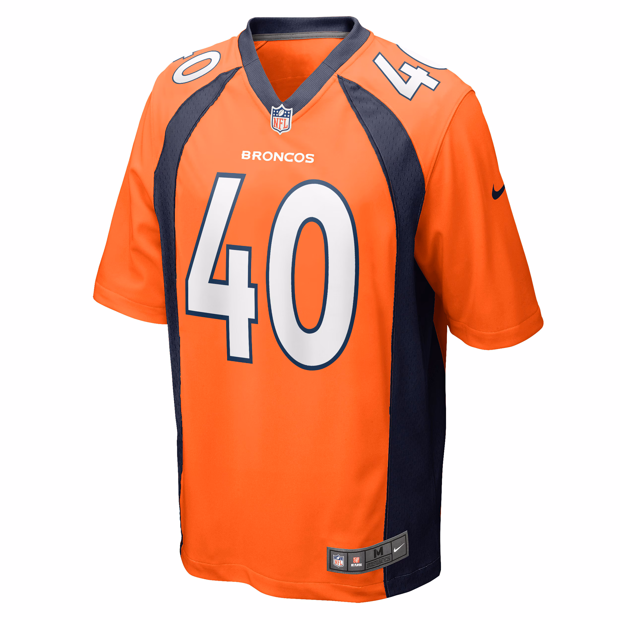 Justin Strnad Denver Broncos Game Jersey - Orange
