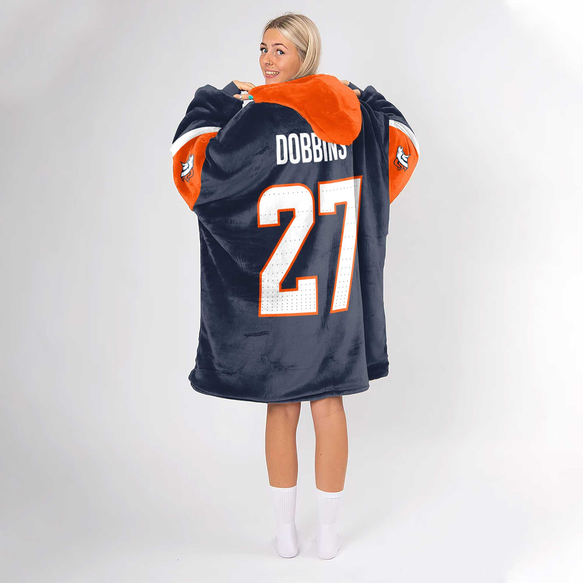 J.K.D 27 Denver Football Unisex Blanket Hoodie