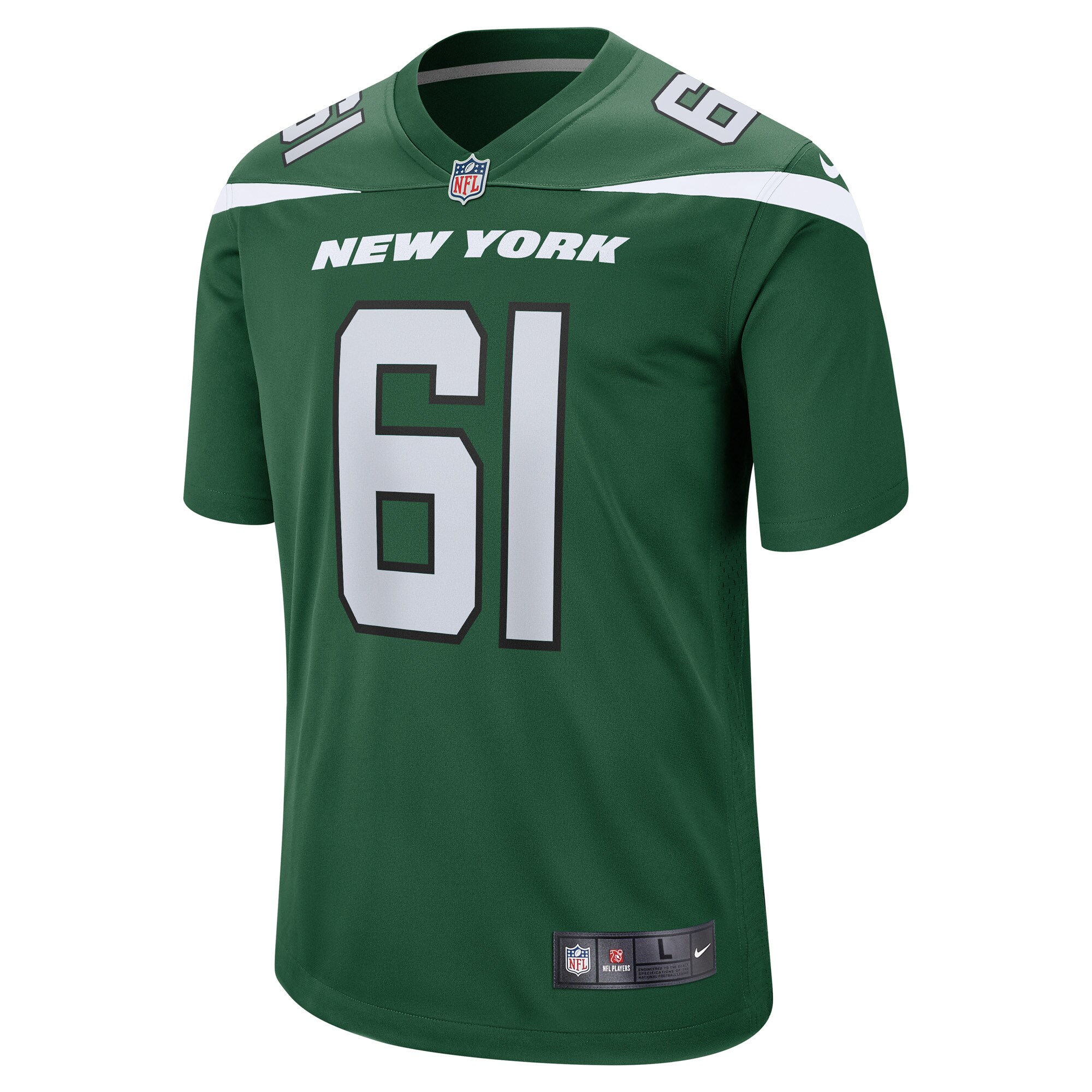 Max Mitchell New York Jets  Game Player Jersey - Gotham Green