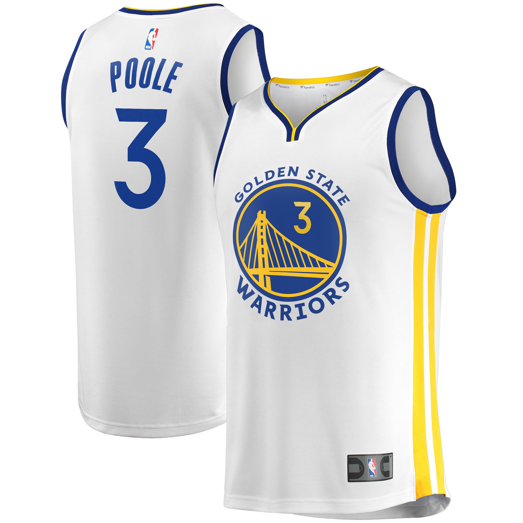 Poole Golden State Warriors  Youth Fast Break Replica Player Jersey - Association Edition - White