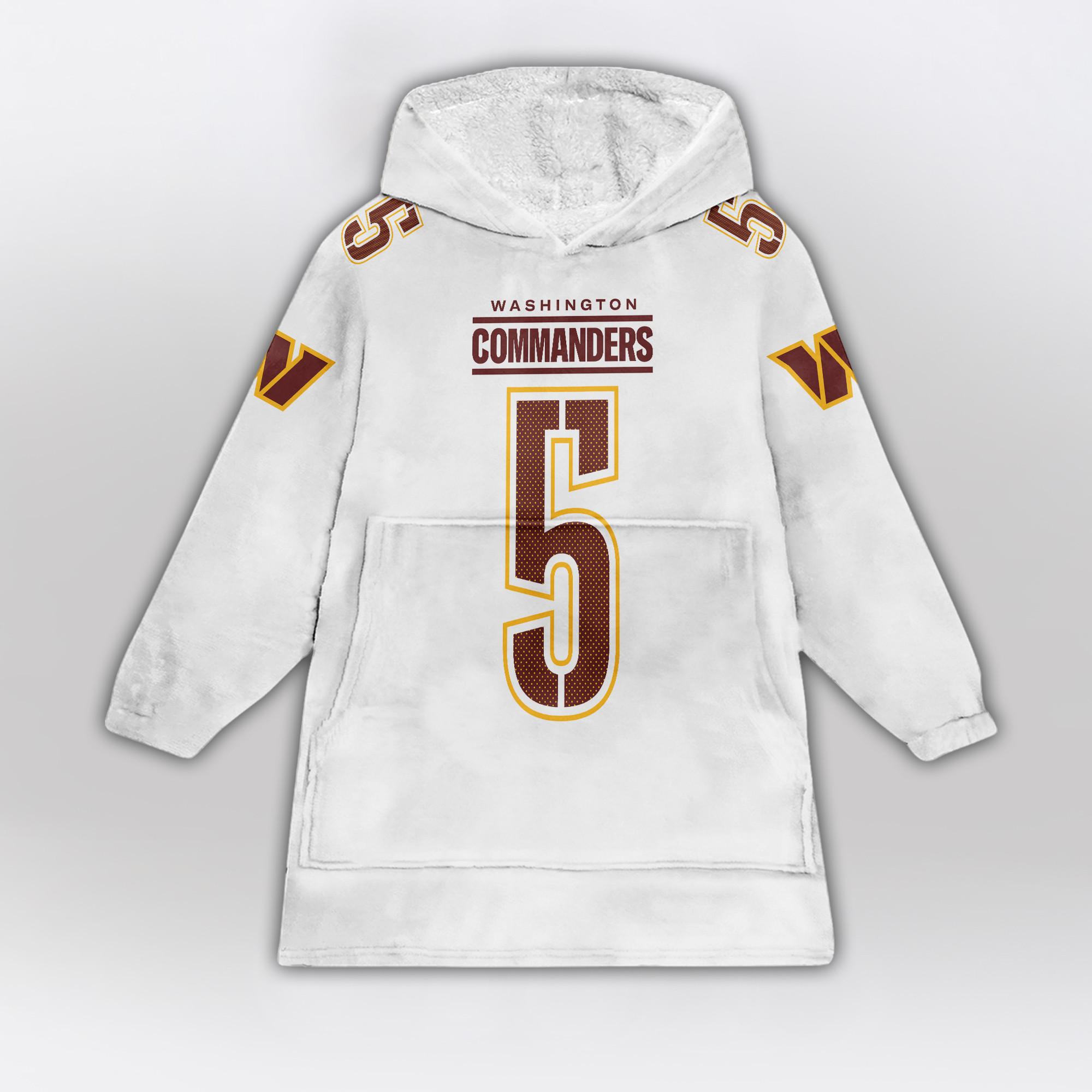 Kid J.D 5 Washington Football Unisex Blanket Hoodie