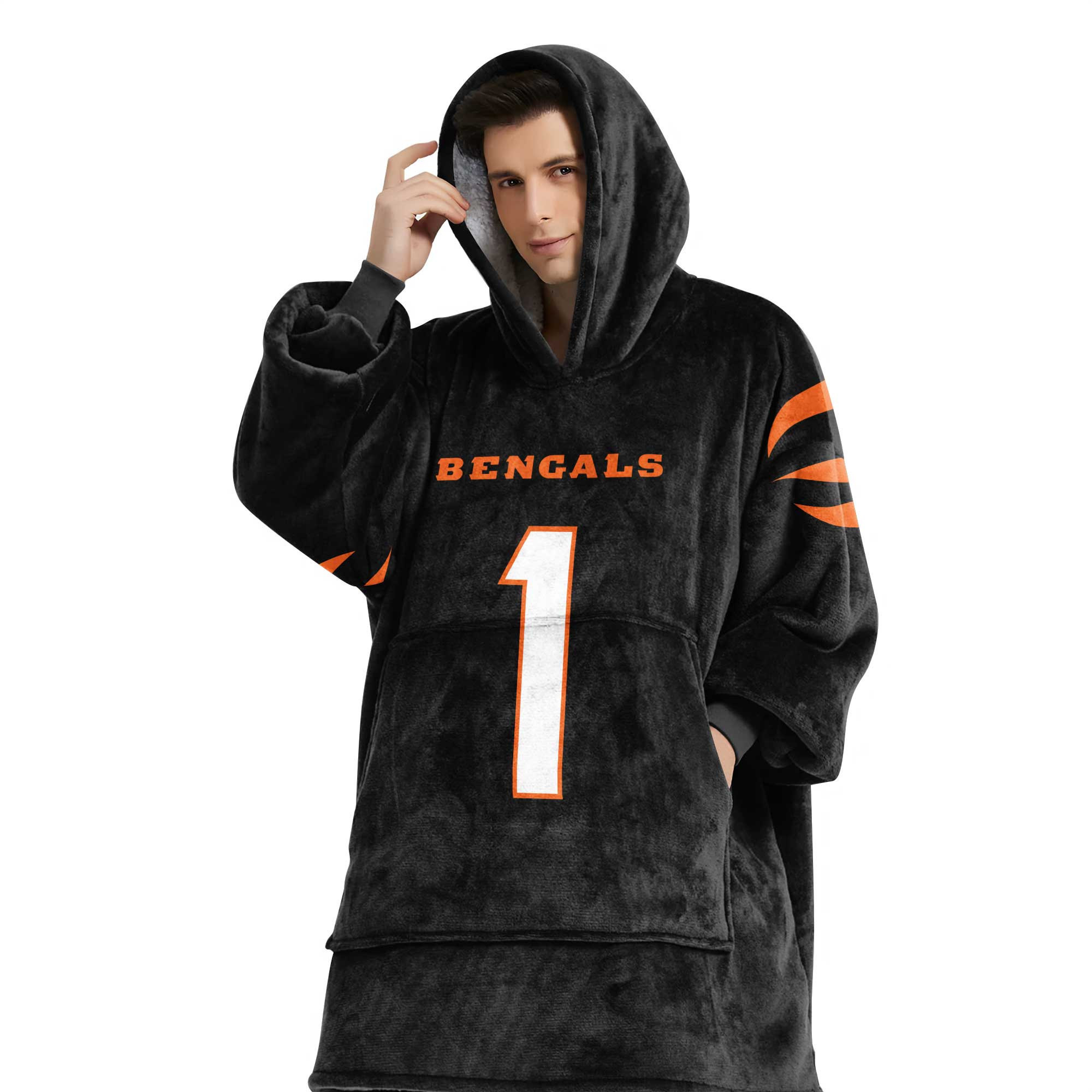 Adult J.C 1 Cincinnati Football Unisex Blanket Hoodie