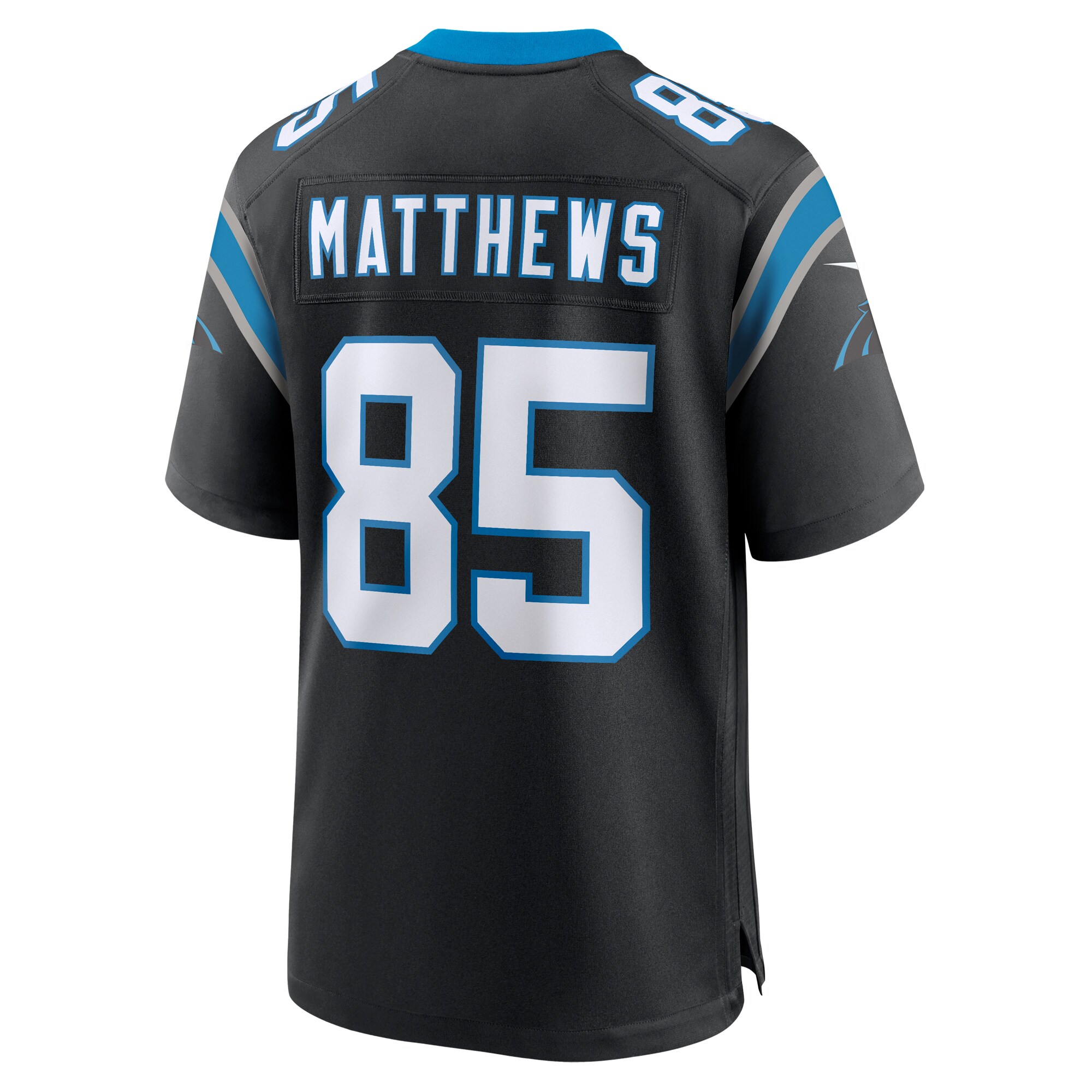 Matthews Carolina Panthers  Game Jersey -  Black