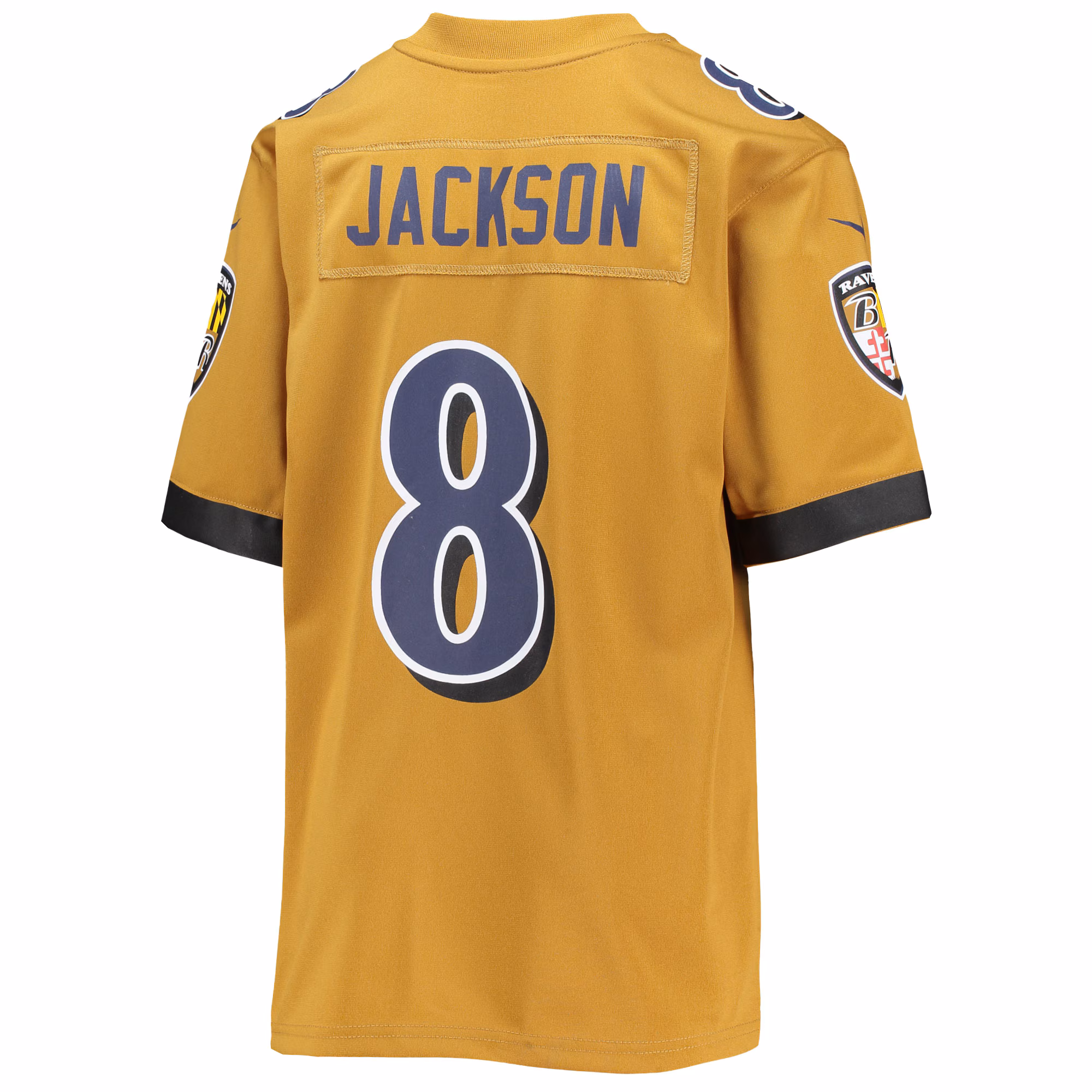 Lamar Jackson Baltimore Ravens Youth Inverted Team Game Jersey - Gold