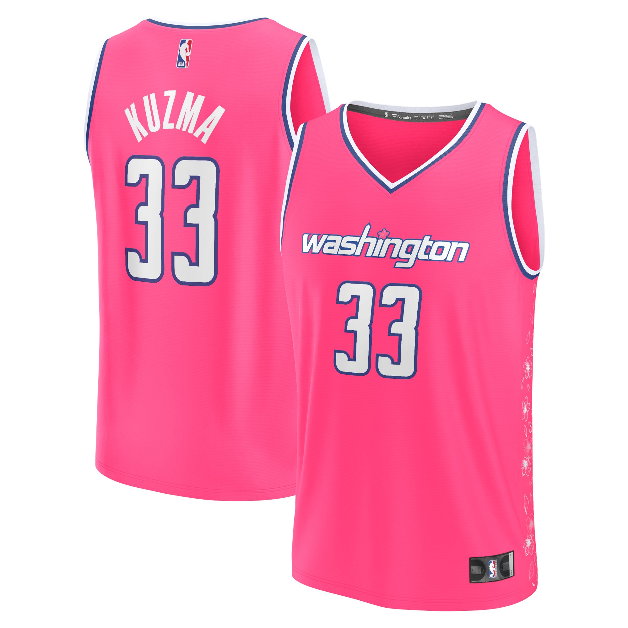 Kyle Kuzma Washington Wizards  2022/23 Fastbreak Jersey - City Edition - Pink
