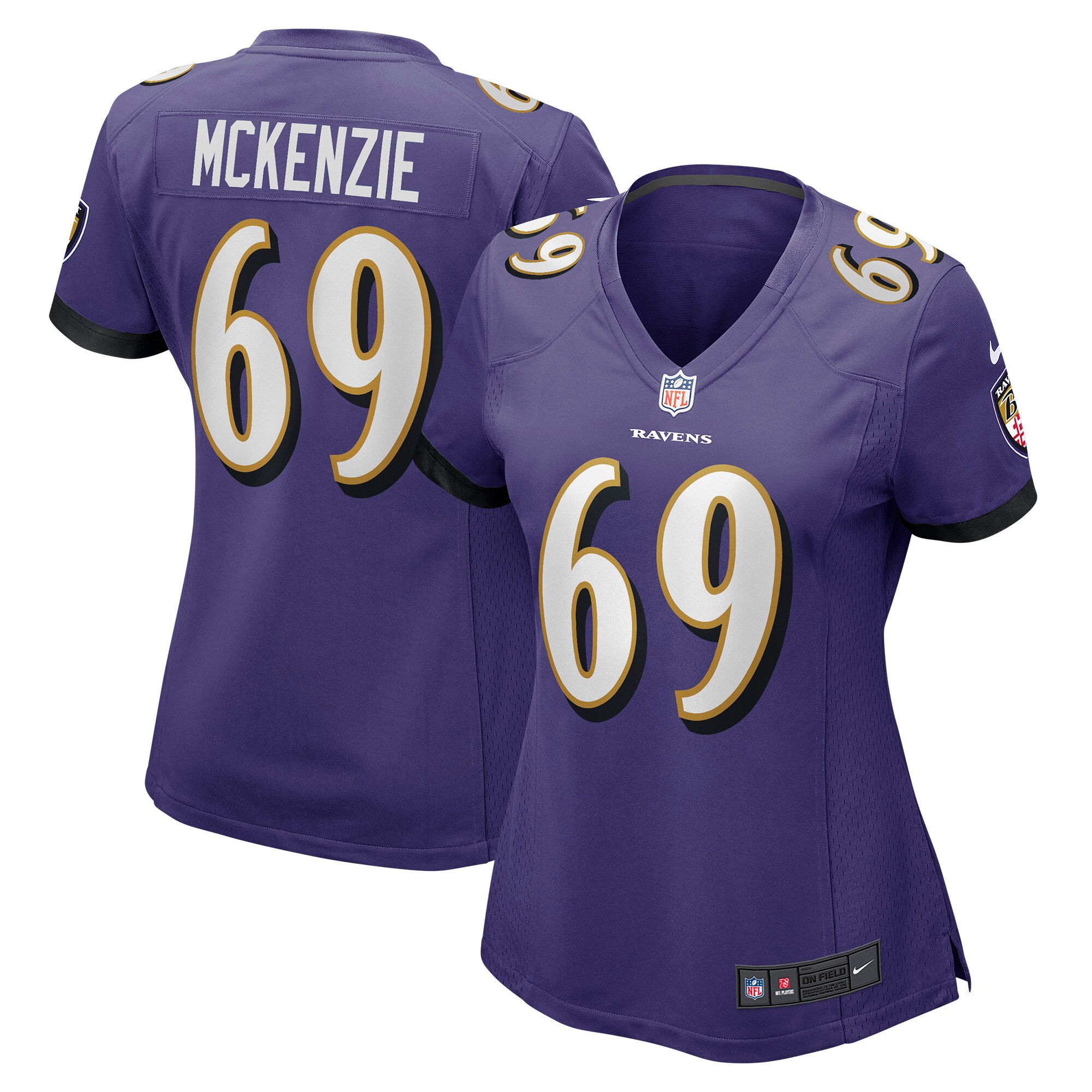 Kahlil McKenzie Baltimore Ravens  Women's Game Jersey - Purple