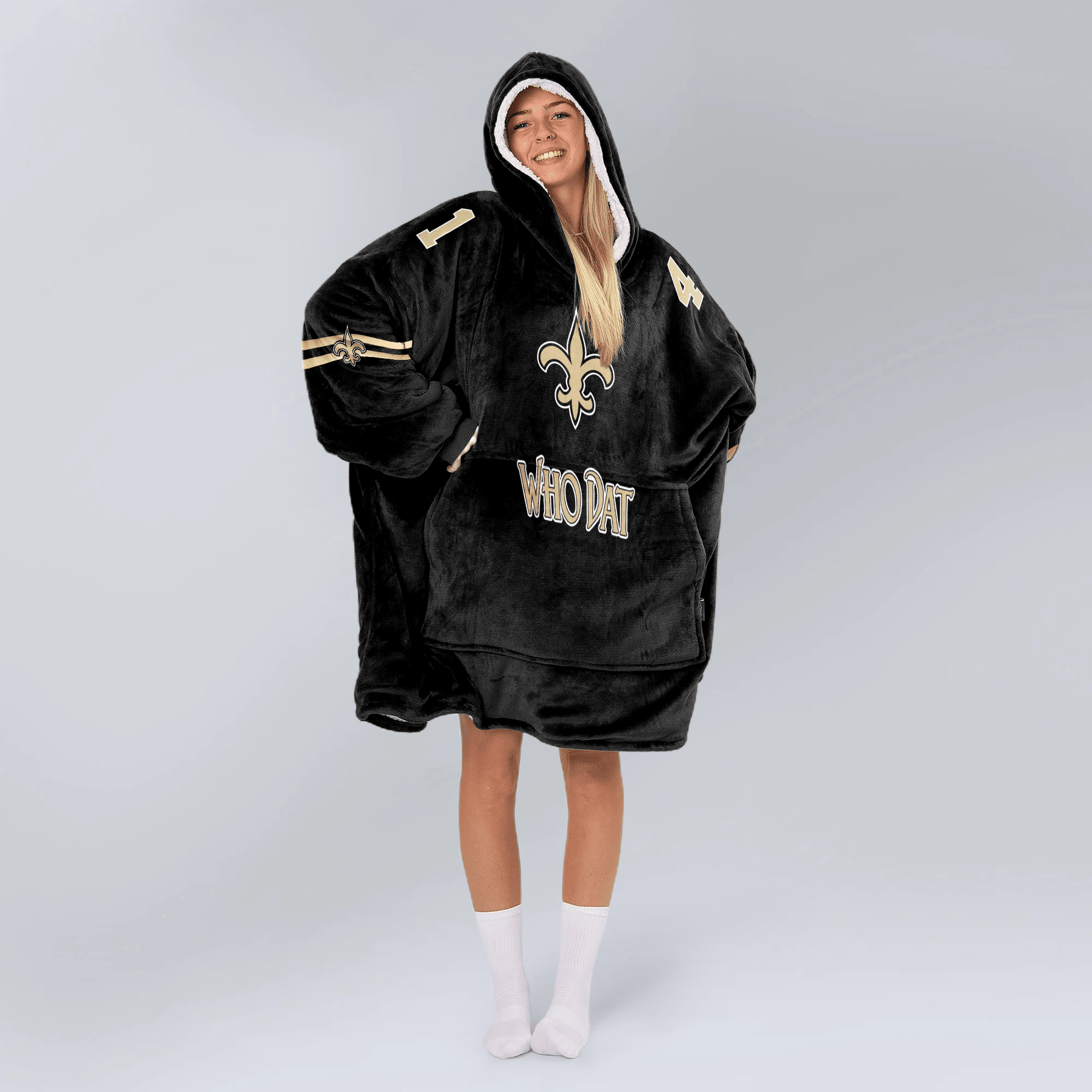 New Orleans Football Unisex Blanket Hoodie