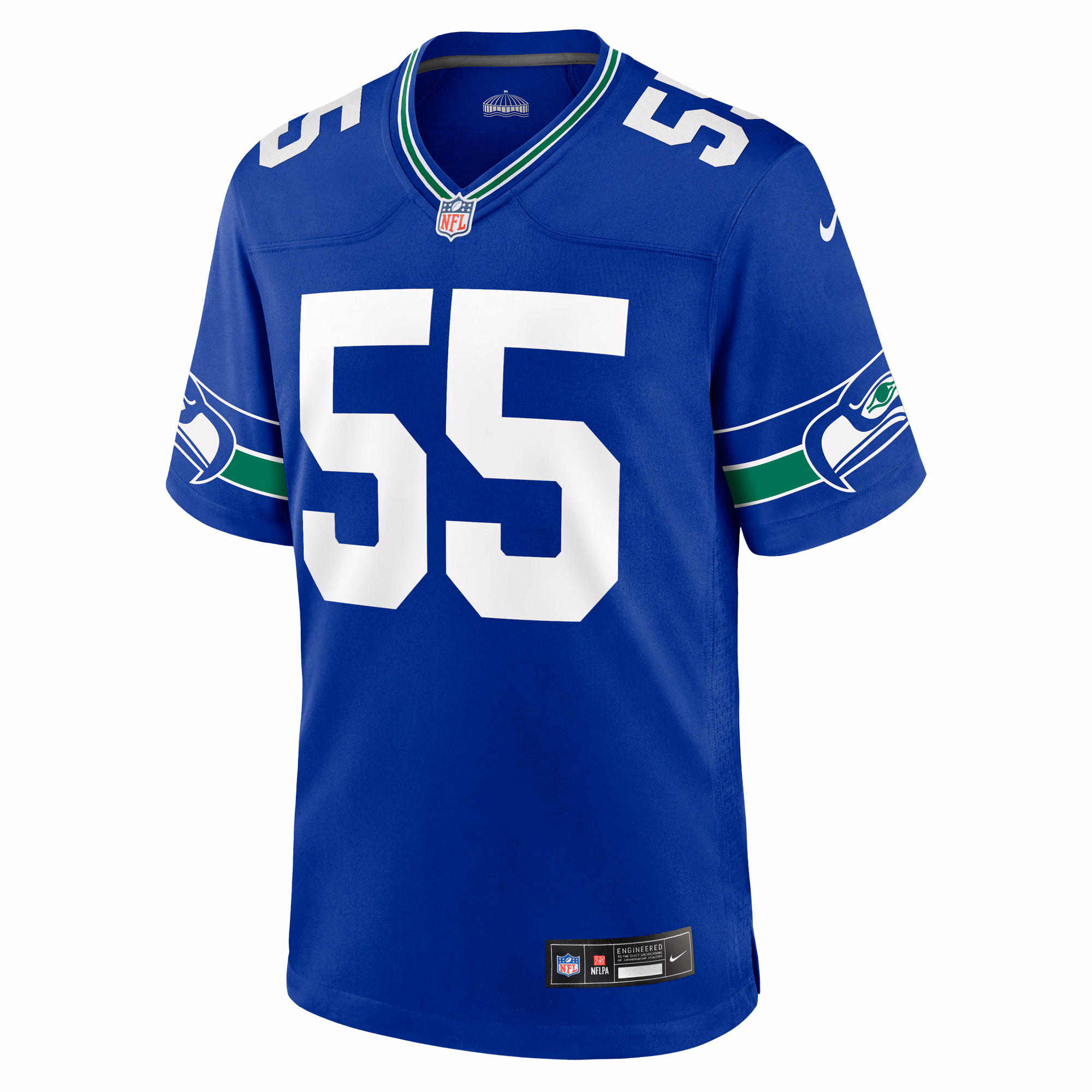 Brian Bosworth Seattle Seahawks Throwback Retired Player Game Jersey - Royal
