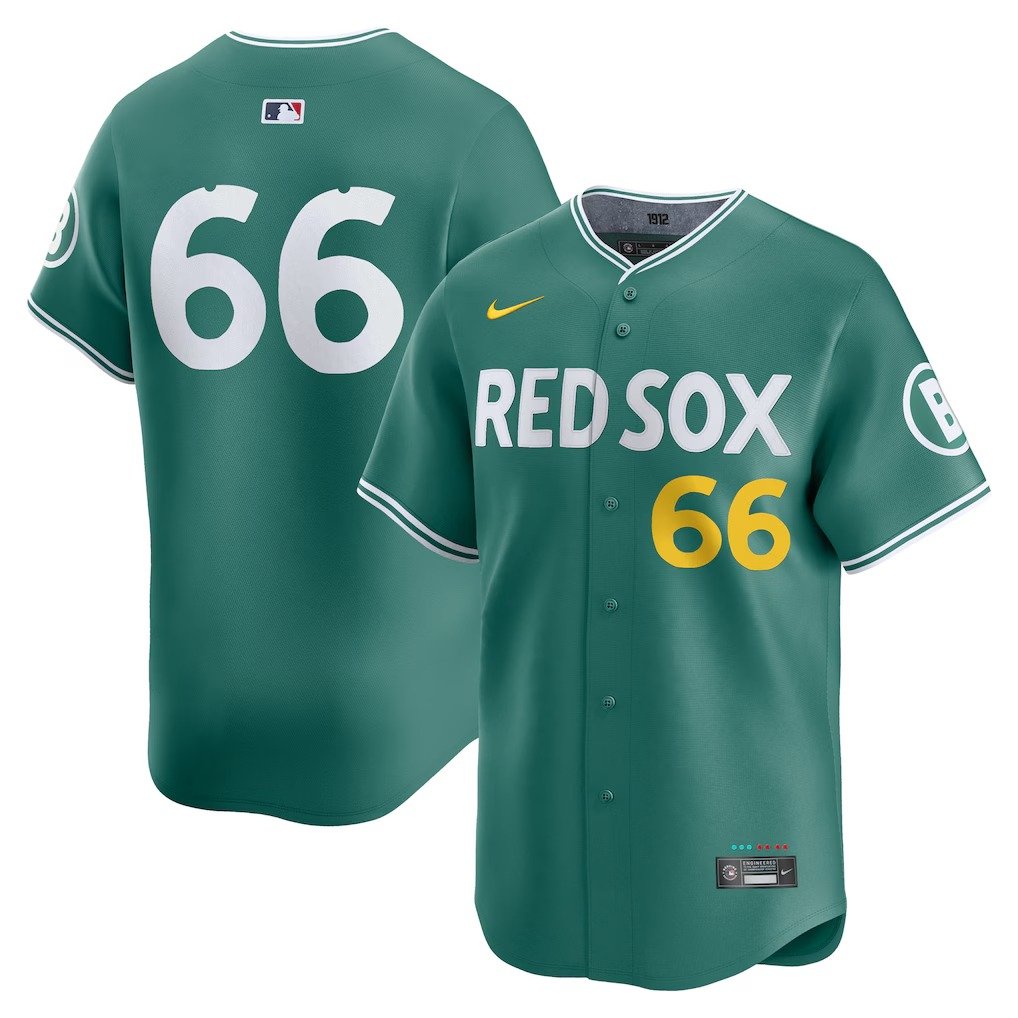 Men's Boston Red Sox #66 Brayan Bello  Green 2025 City Connect Player Jersey