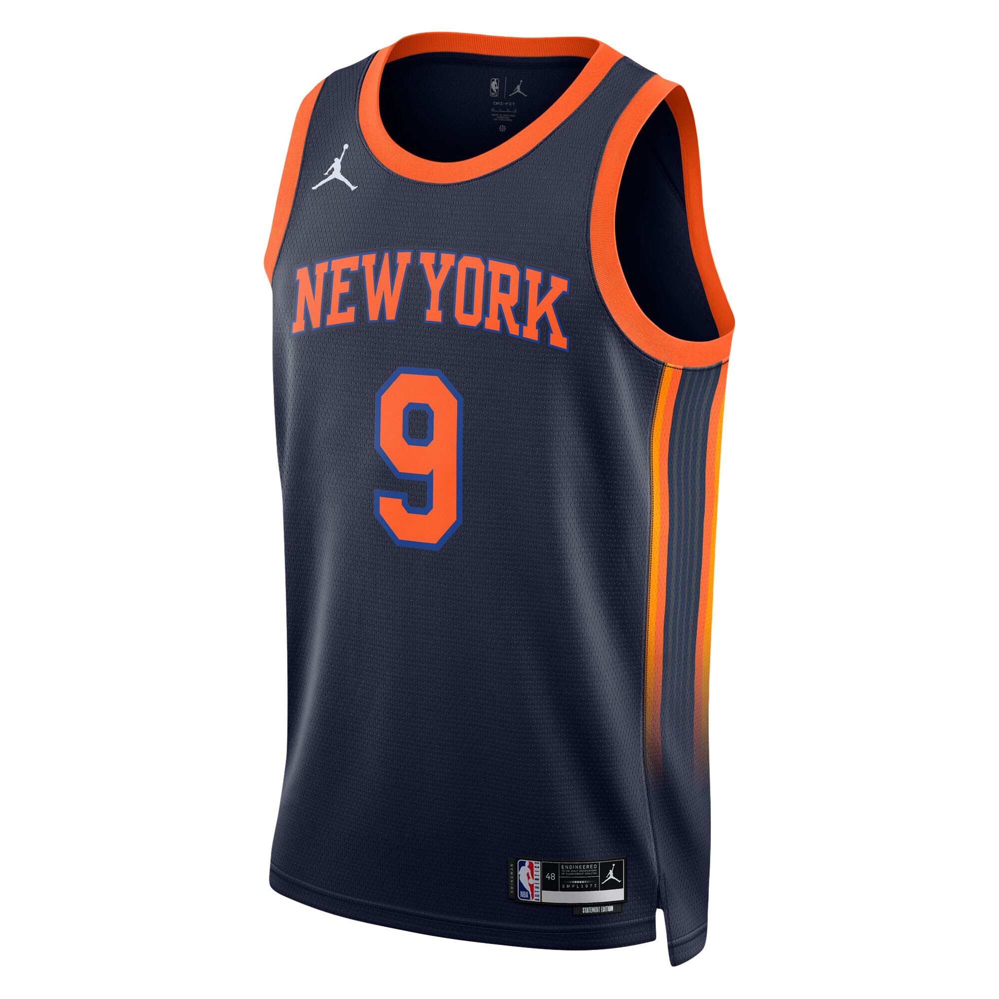 RJ Barrett 2022/23 New York Knicks  Unisex Swingman Jersey - Statement Edition - Navy