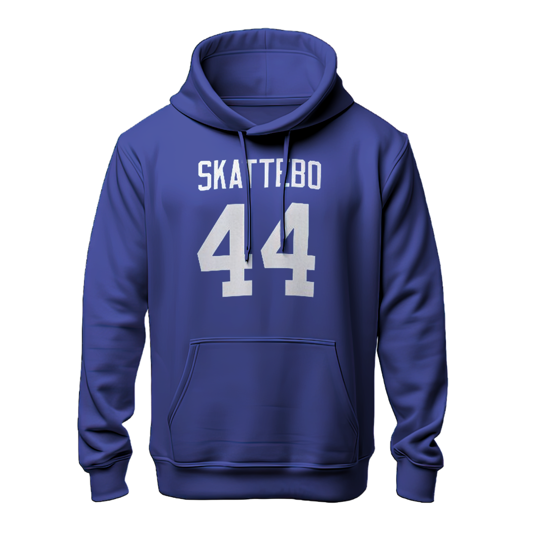 Cam Skattebo #44 New York Giants 2025 Blue Gridiron Hoodie – Fan Edition