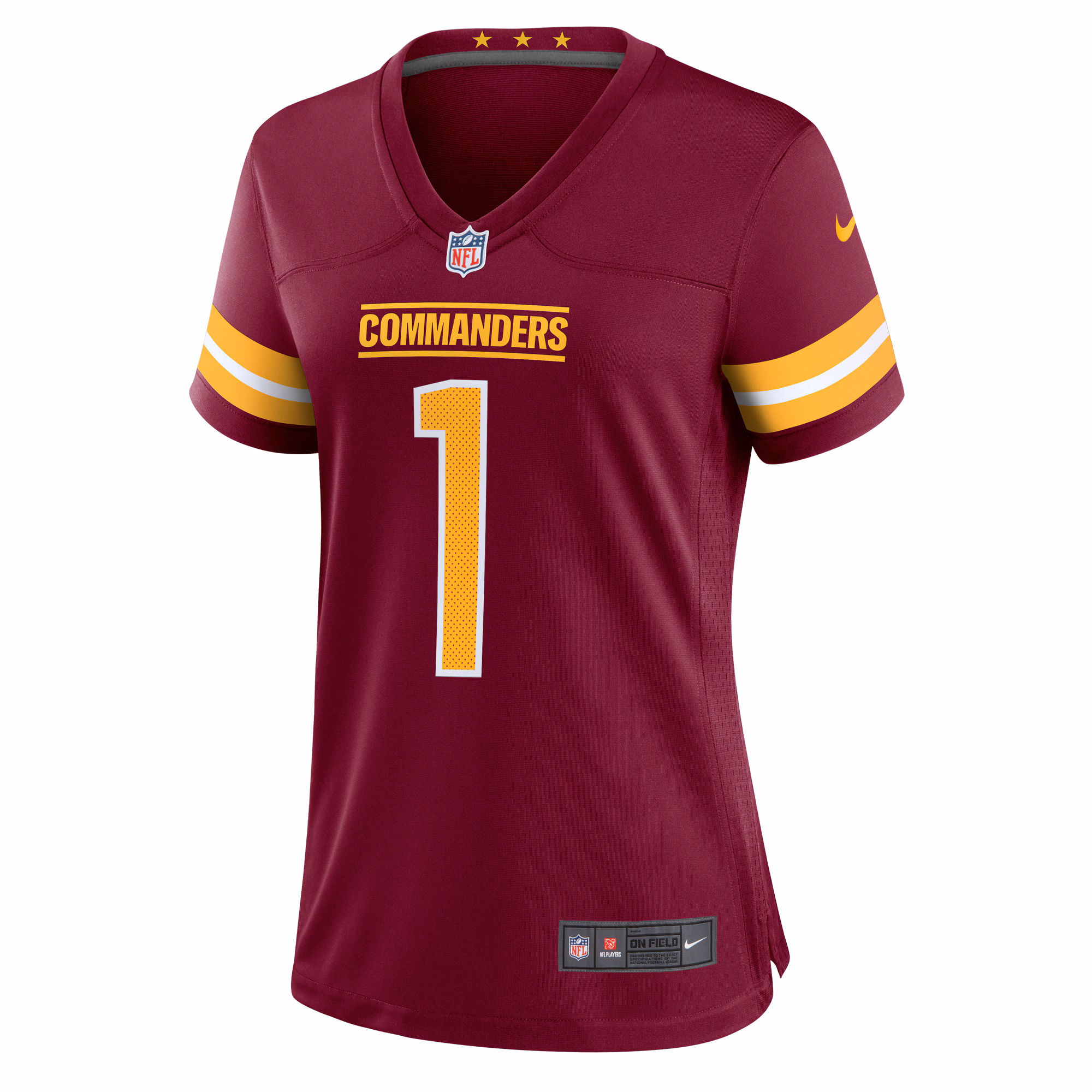 Number 1 Mom Washington Commanders Women's Game Jersey - Burgundy