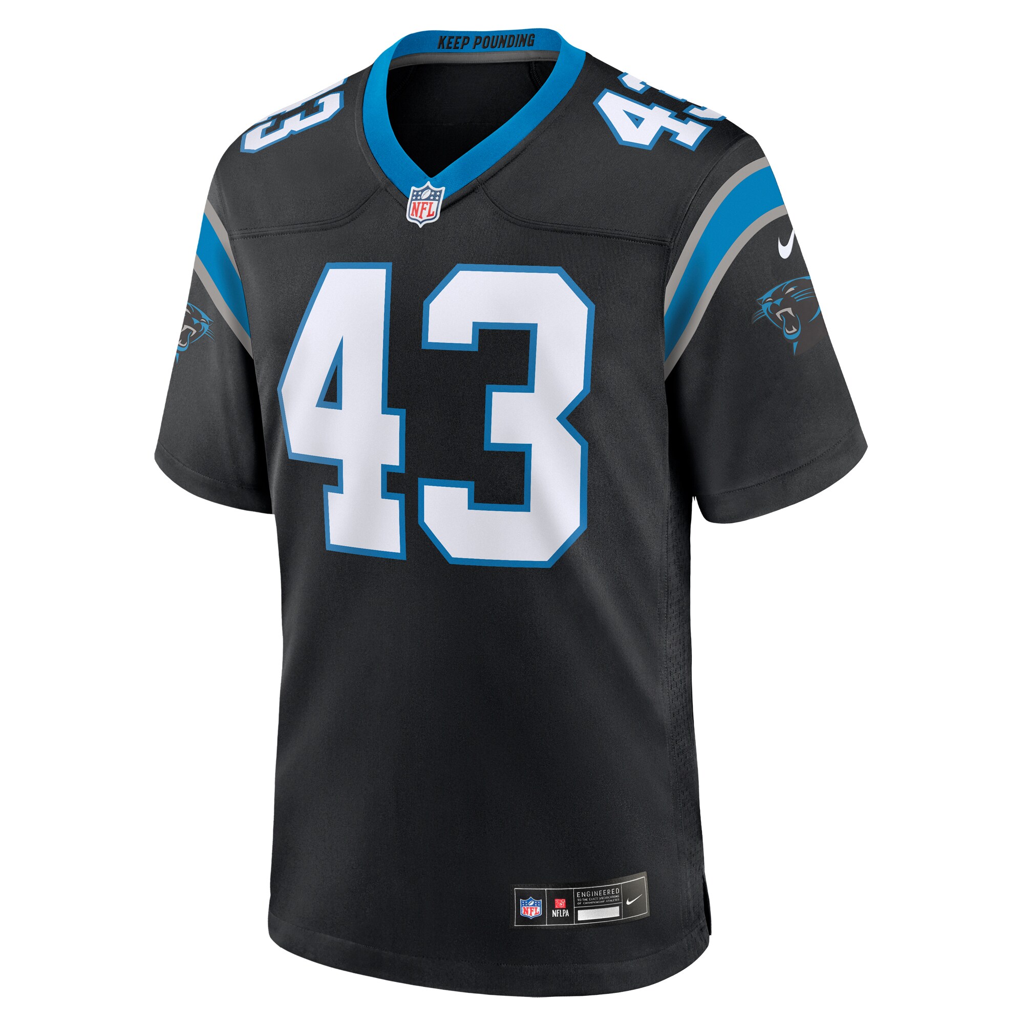 Luiji Vilain Carolina Panthers  Game Jersey -  Black