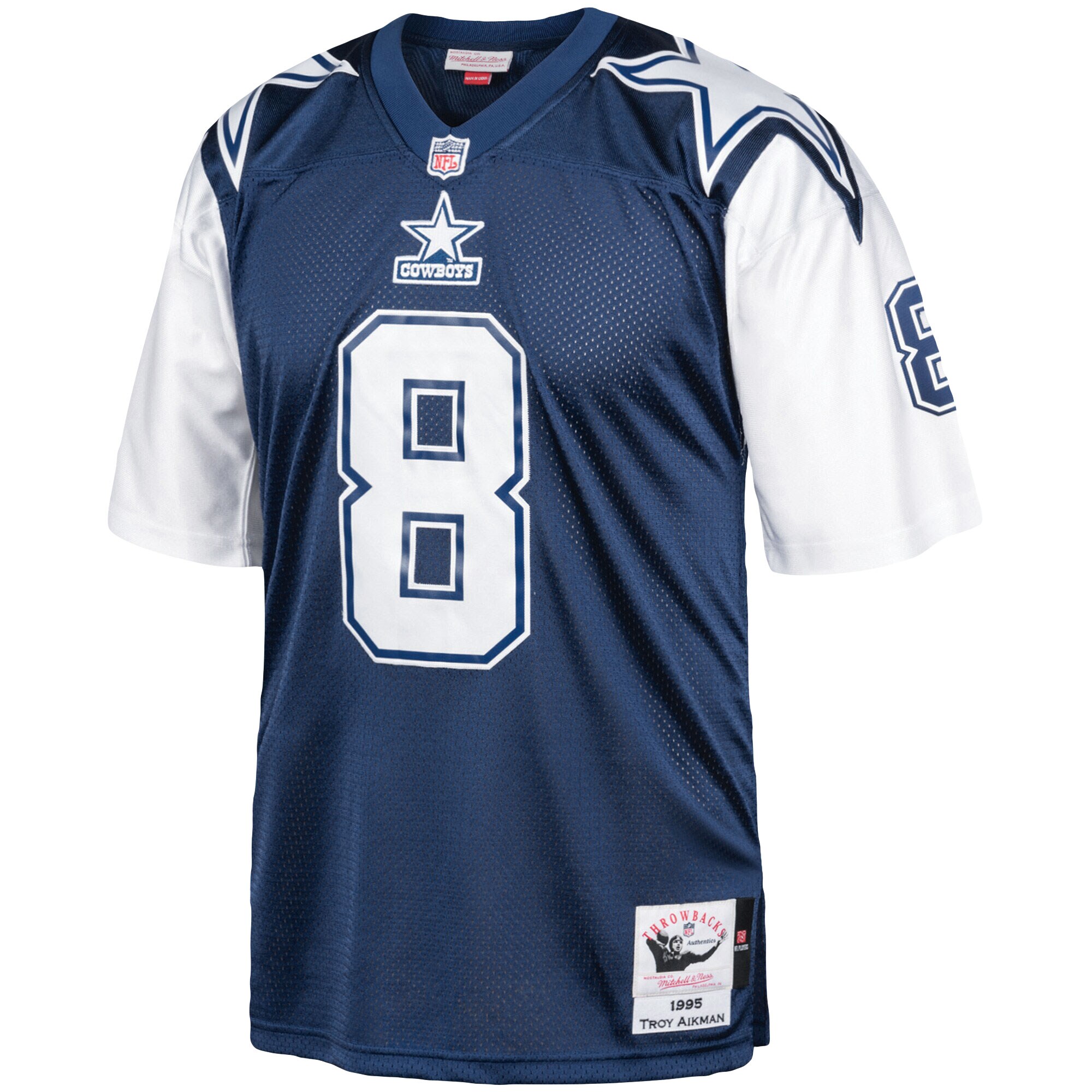 Troy Aikman Dallas Cowboys  1995 Authentic Retired Player Jersey - Navy/White