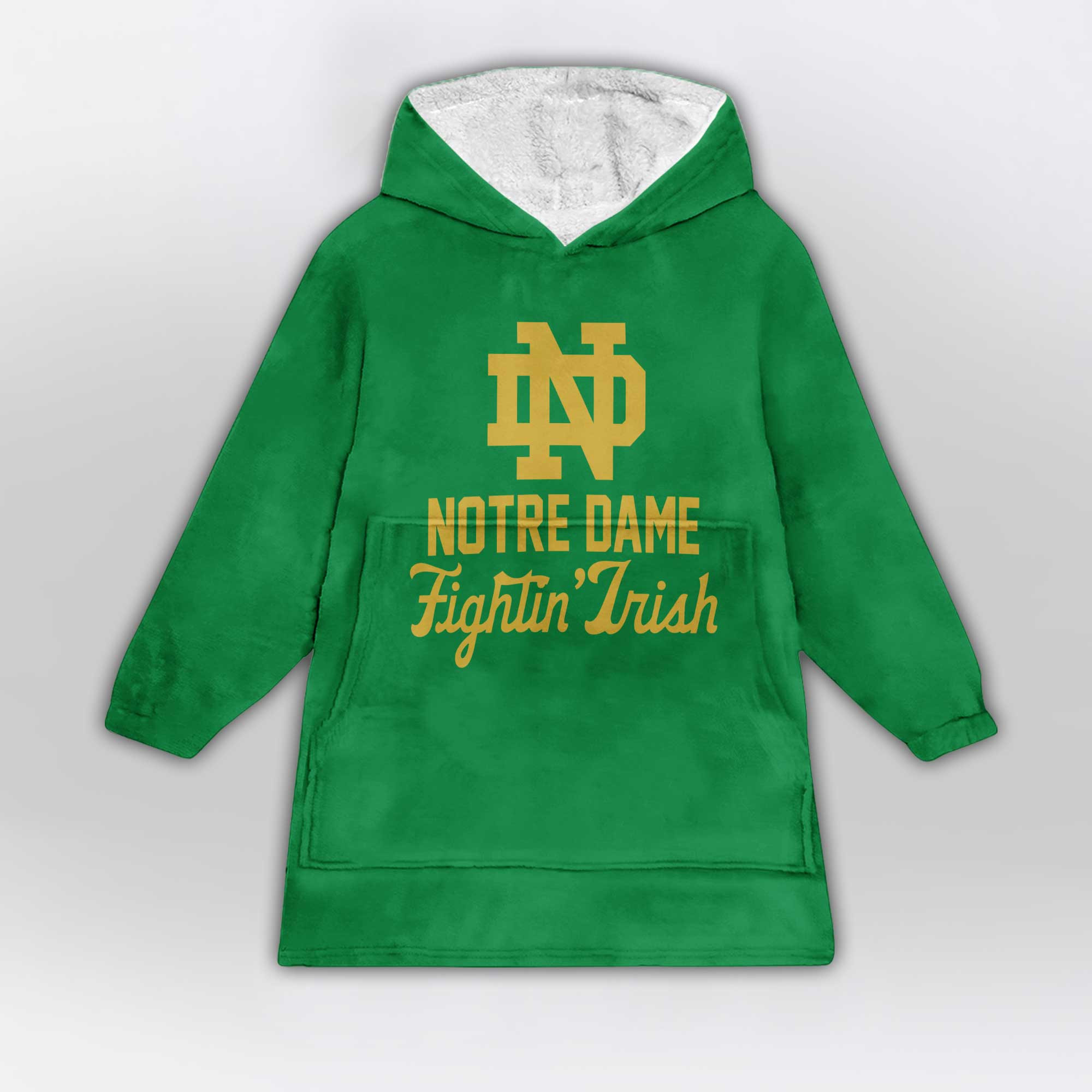 Adult Notre Dame Football Unisex Blanket Hoodie