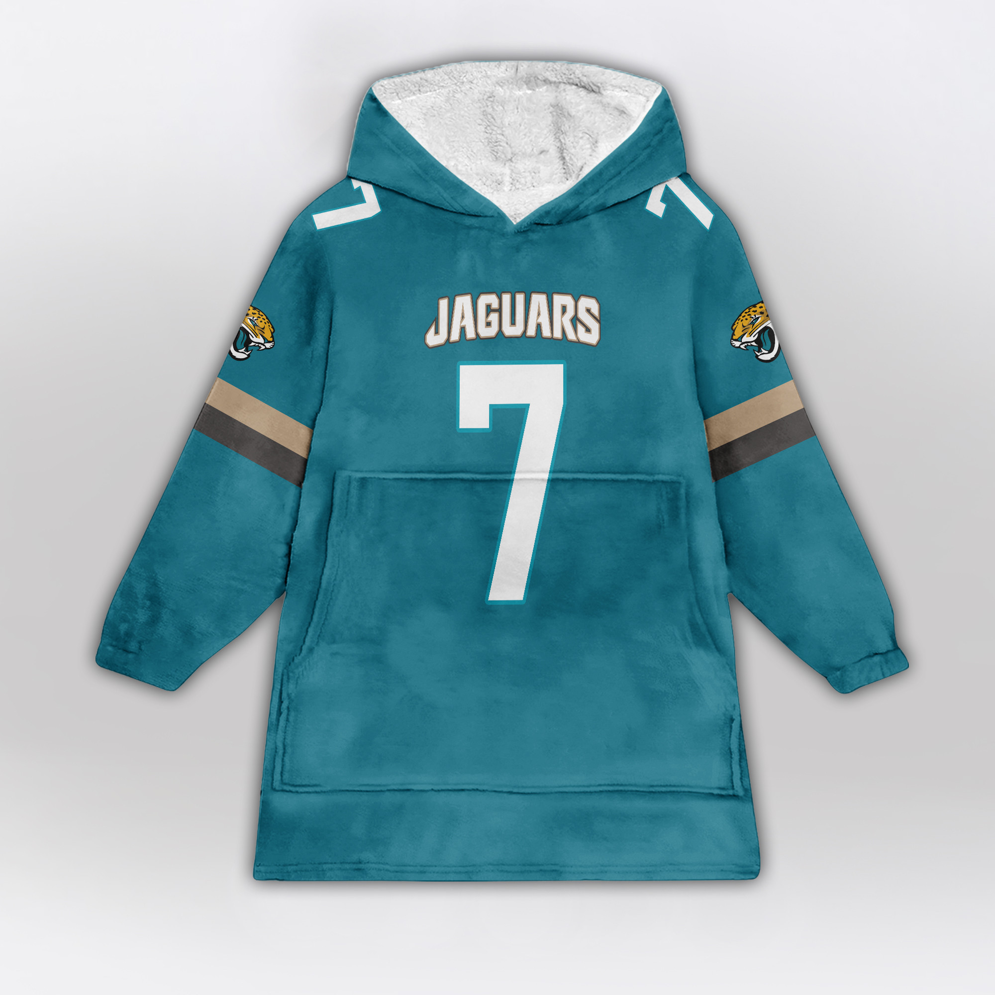Kid 7 Jacksonville Football Unisex Blanket Hoodie