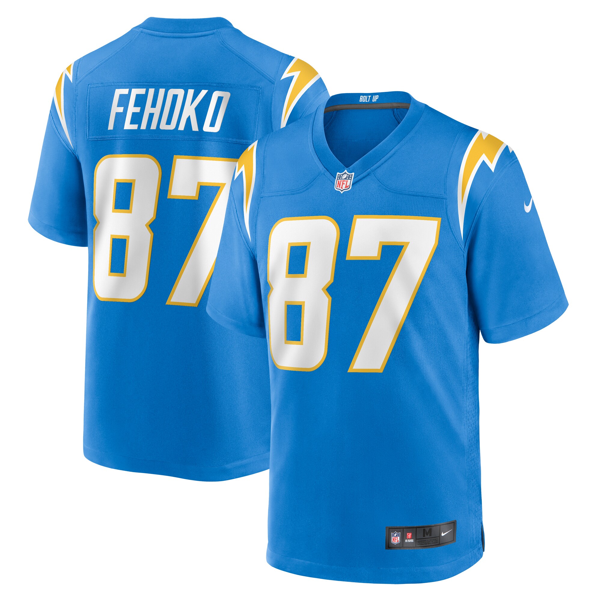 Simi Fehoko Los Angeles Chargers  Game Jersey -  Powder Blue