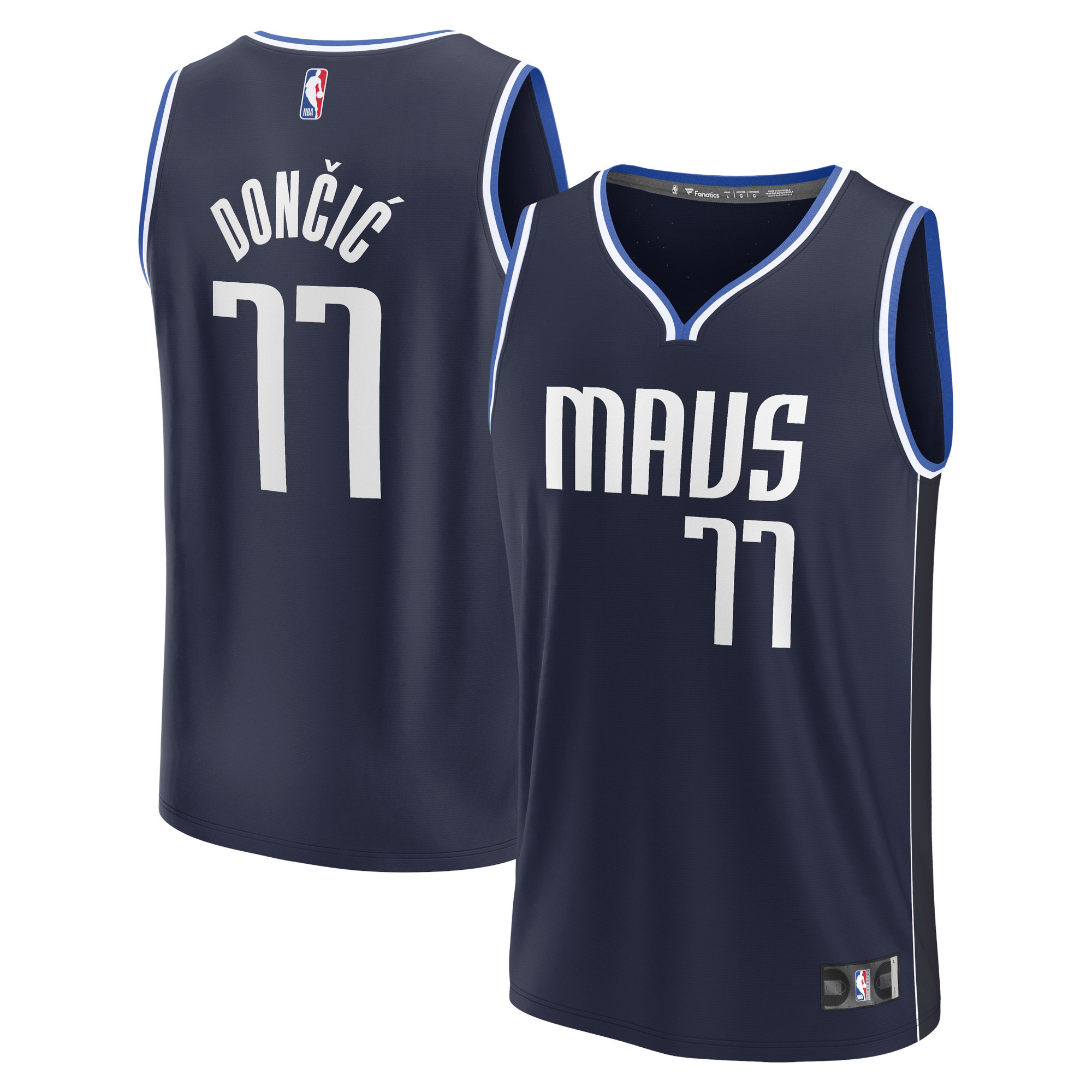 Luka Doncic Dallas Mavericks  Youth Fast Break Player Jersey - Statement Edition - Navy