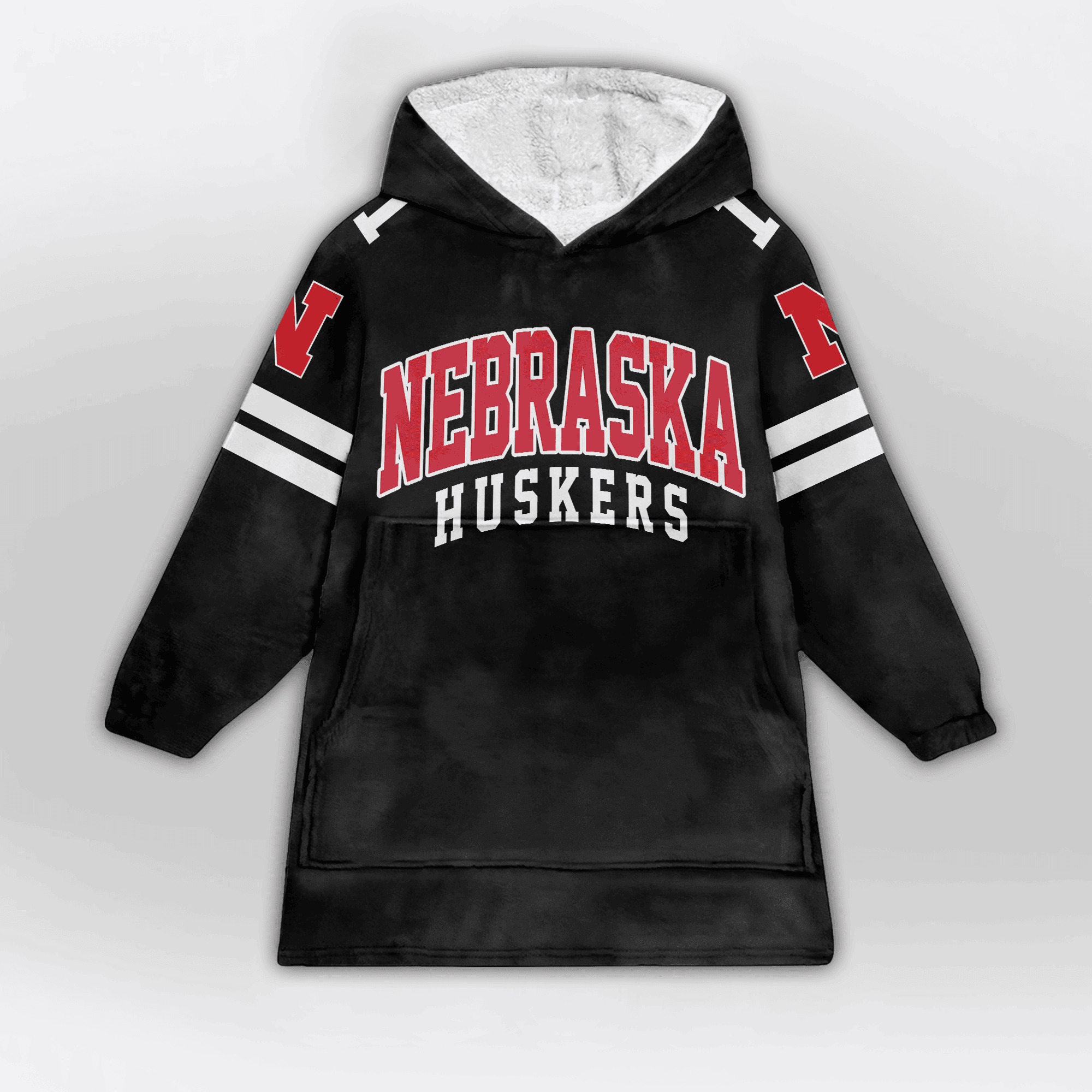 Kid 1 Nebraska Football Unisex Blanket Hoodie