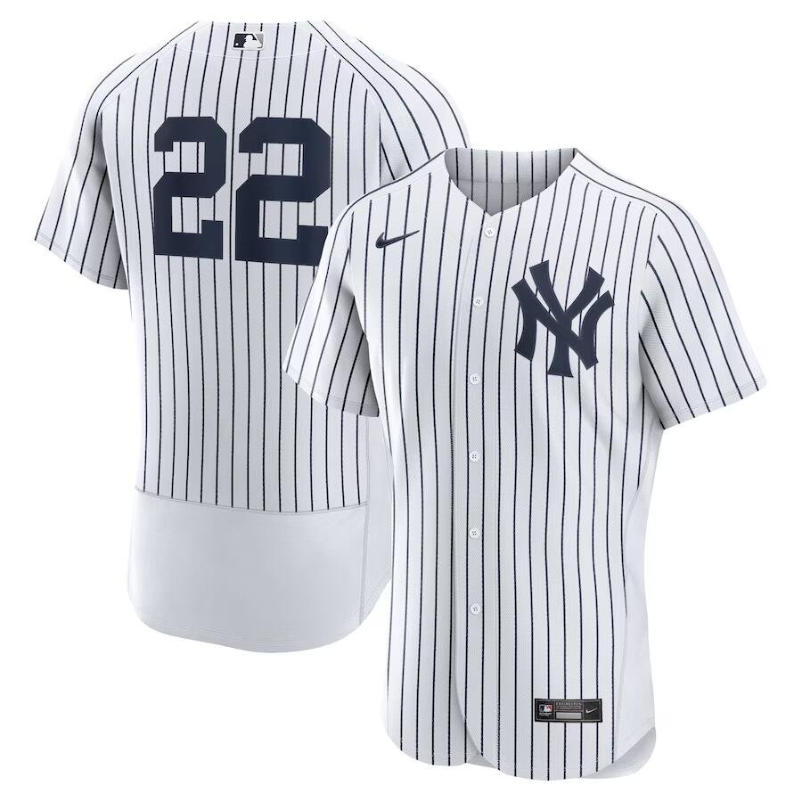 Men's  New York Yankees #22 Juan Soto White Home Player Elite Jersey
