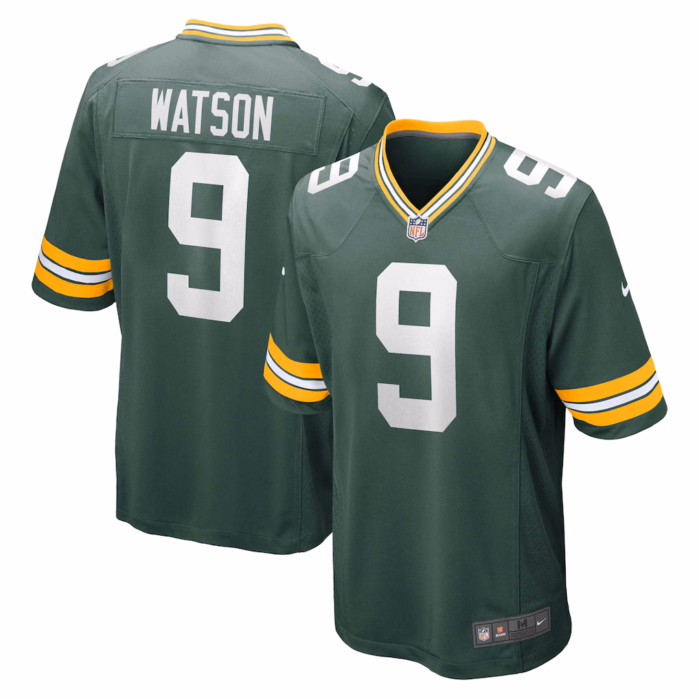 Green Bay Packers #9 Christian Watson Home Game Jersey-Fir Green