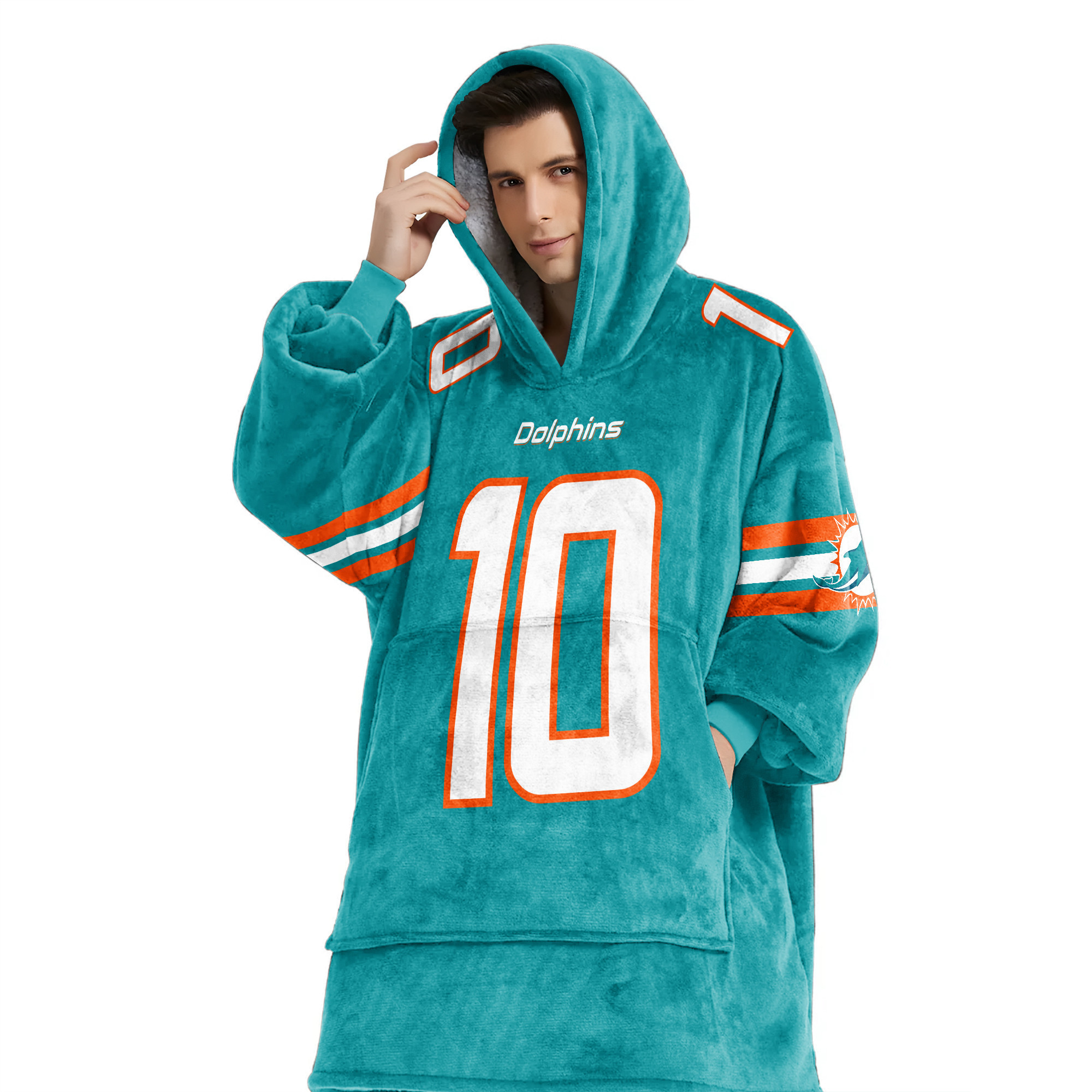 Adult T.H 10 Miami Football Unisex Blanket Hoodie