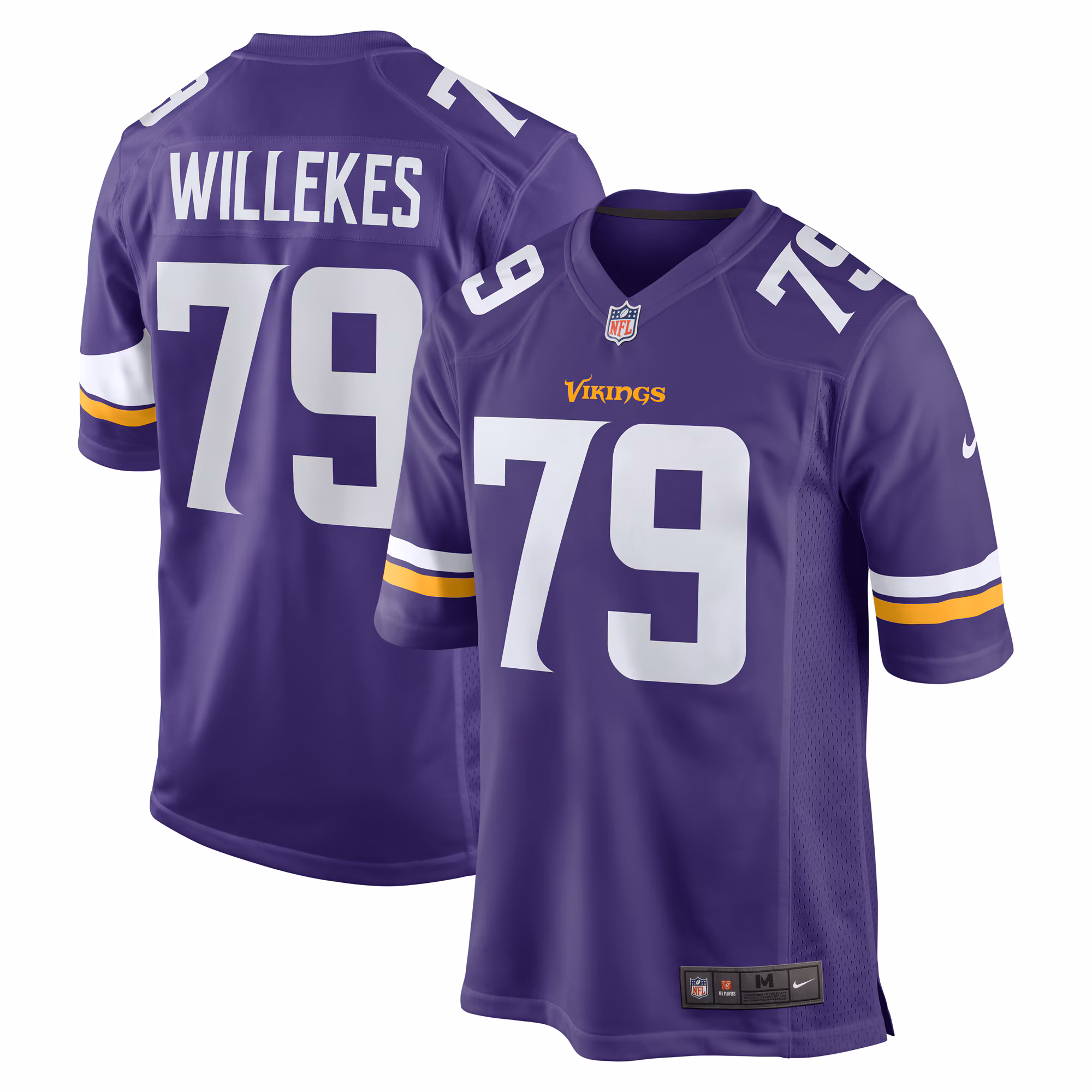 Kenny Willekes Minnesota Vikings Game Jersey - Purple